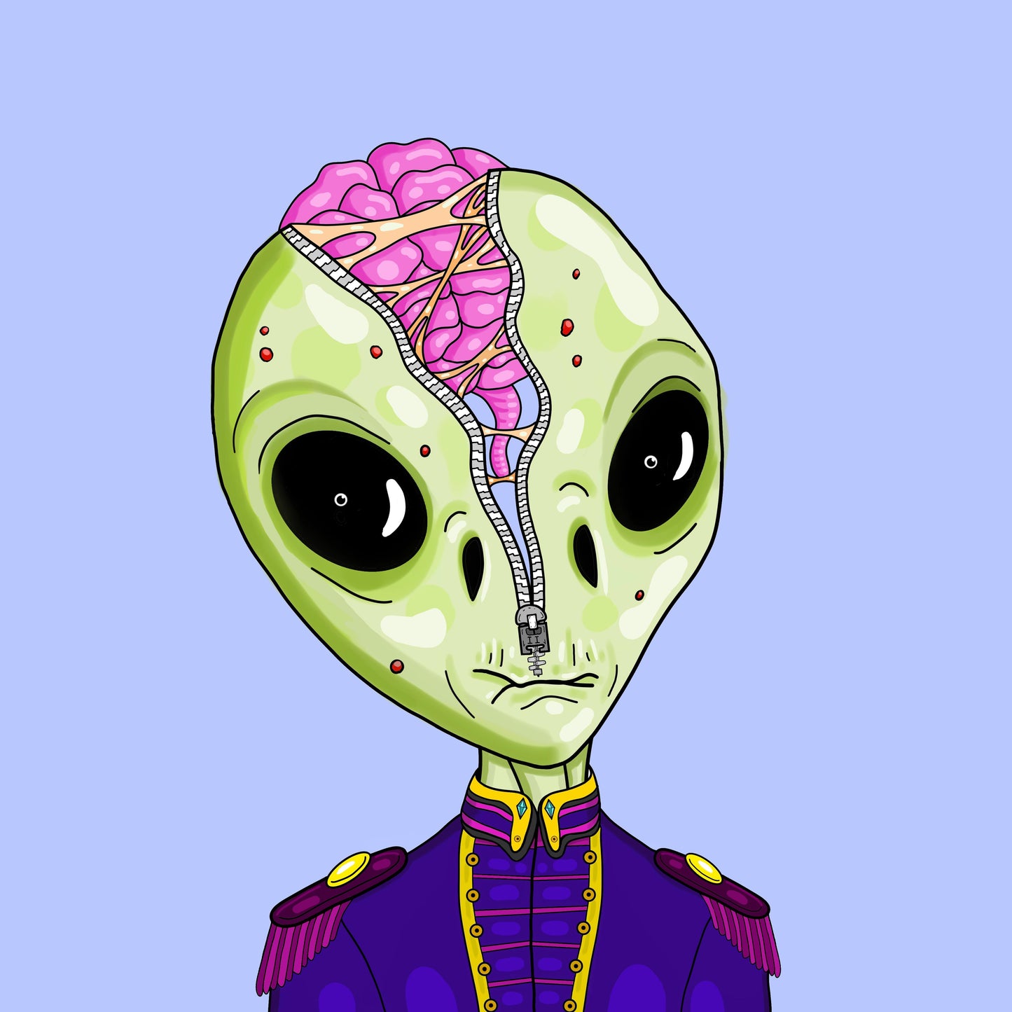 Alien #0008 by inkink Shivadelic - T-Shirt