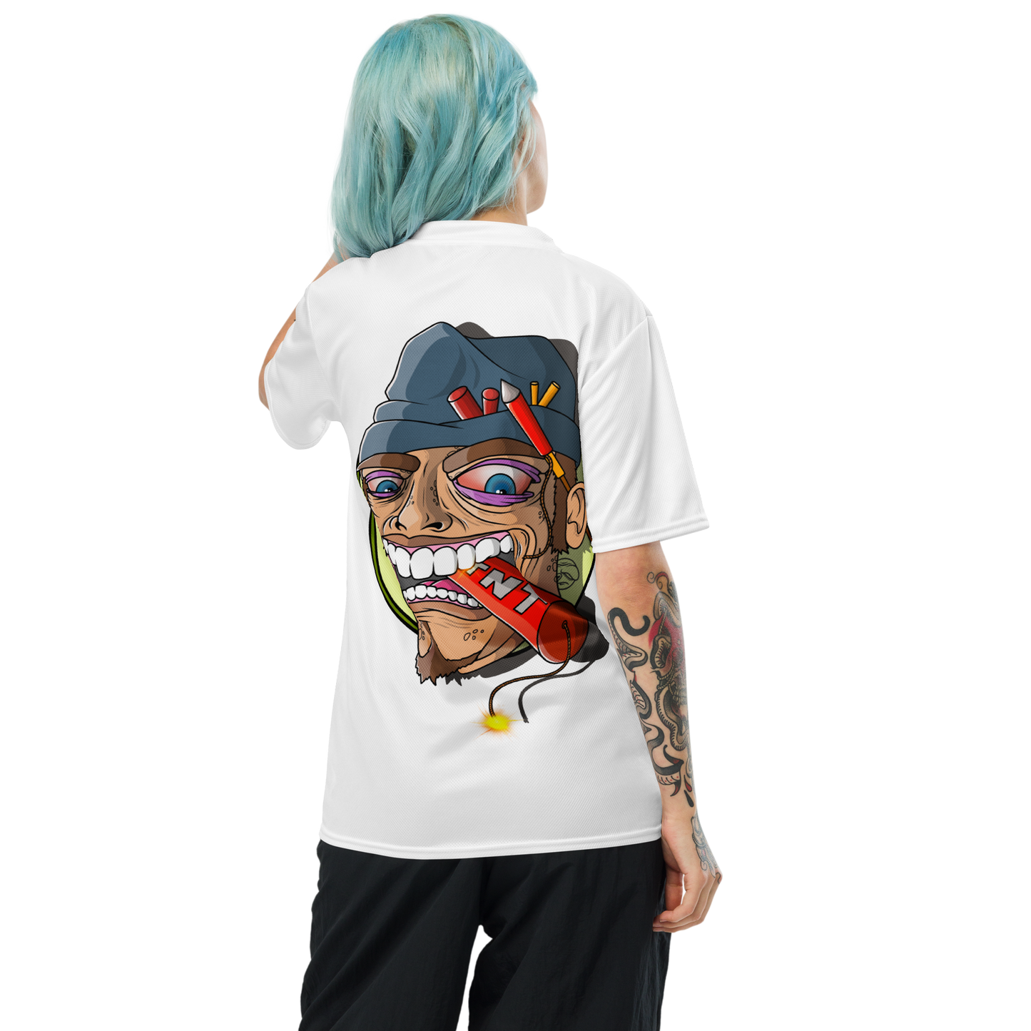feat OldManHead - Recycled unisex sports jersey