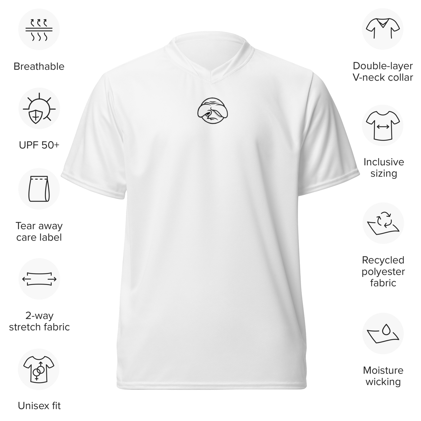 feat OldManHead - Recycled unisex sports jersey