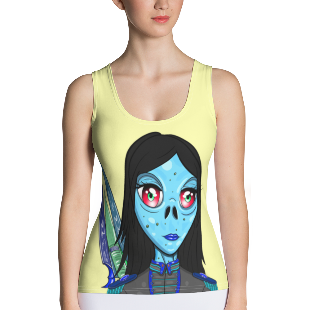 Alien #0028 by inkink Shivadelic - Sublimation Cut & Sew Tank Top