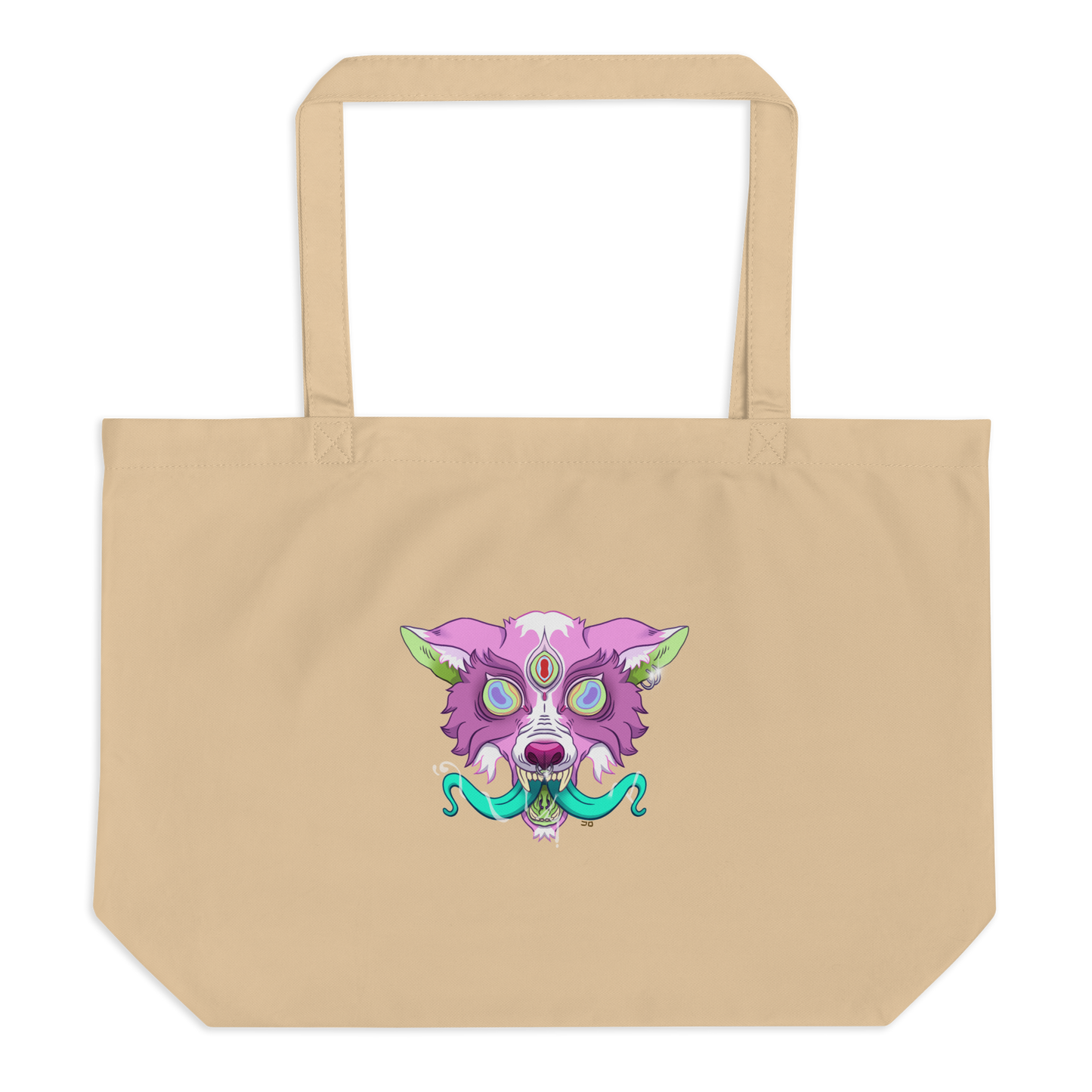 feat Koro Alana - Large organic tote bag