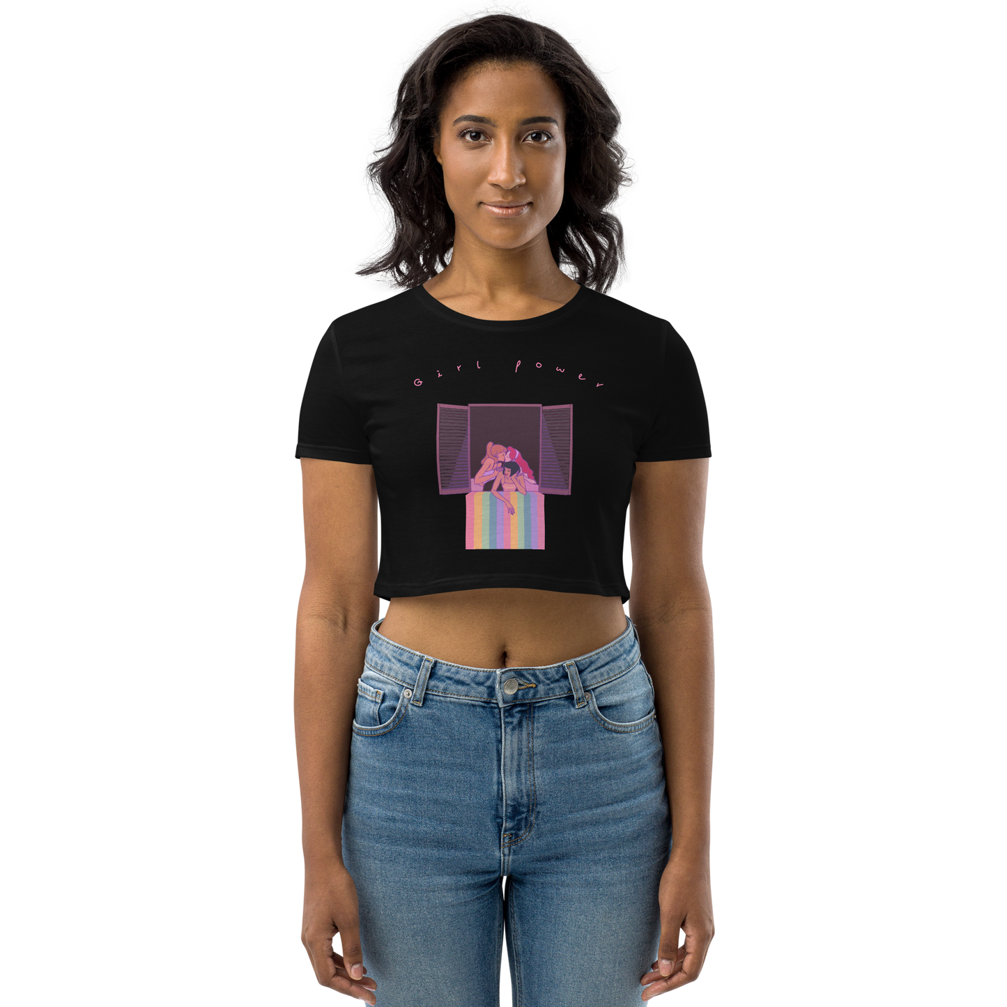 Girl power by Jiangbrulant - Organic Crop Top