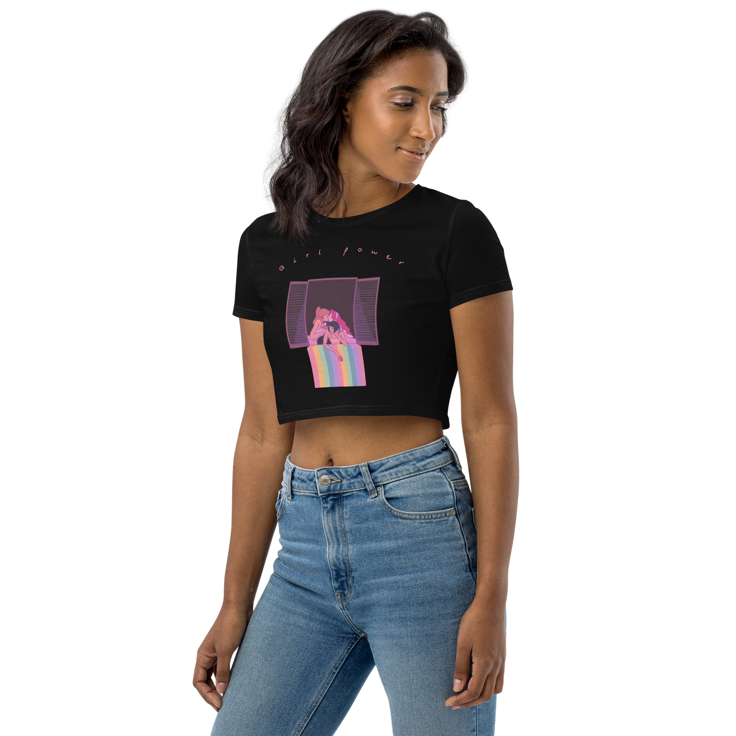 Girl power by Jiangbrulant - Organic Crop Top