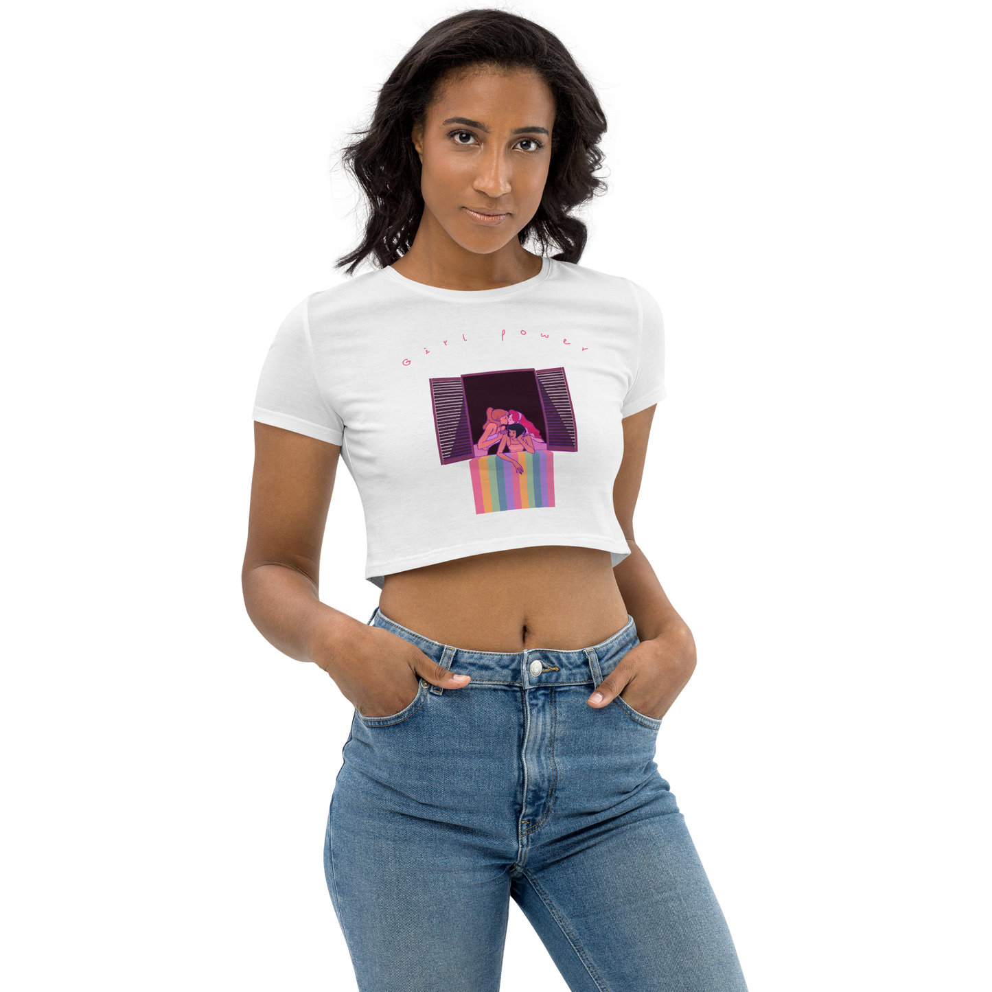 Girl power by Jiangbrulant - Organic Crop Top