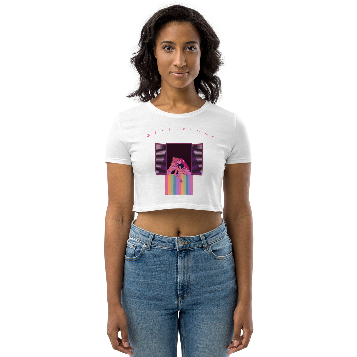 Girl power by Jiangbrulant - Organic Crop Top