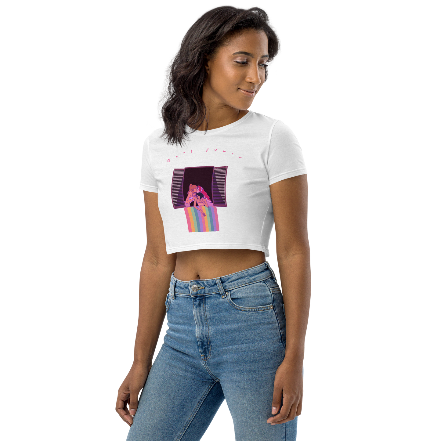 Girl power by Jiangbrulant - Organic Crop Top