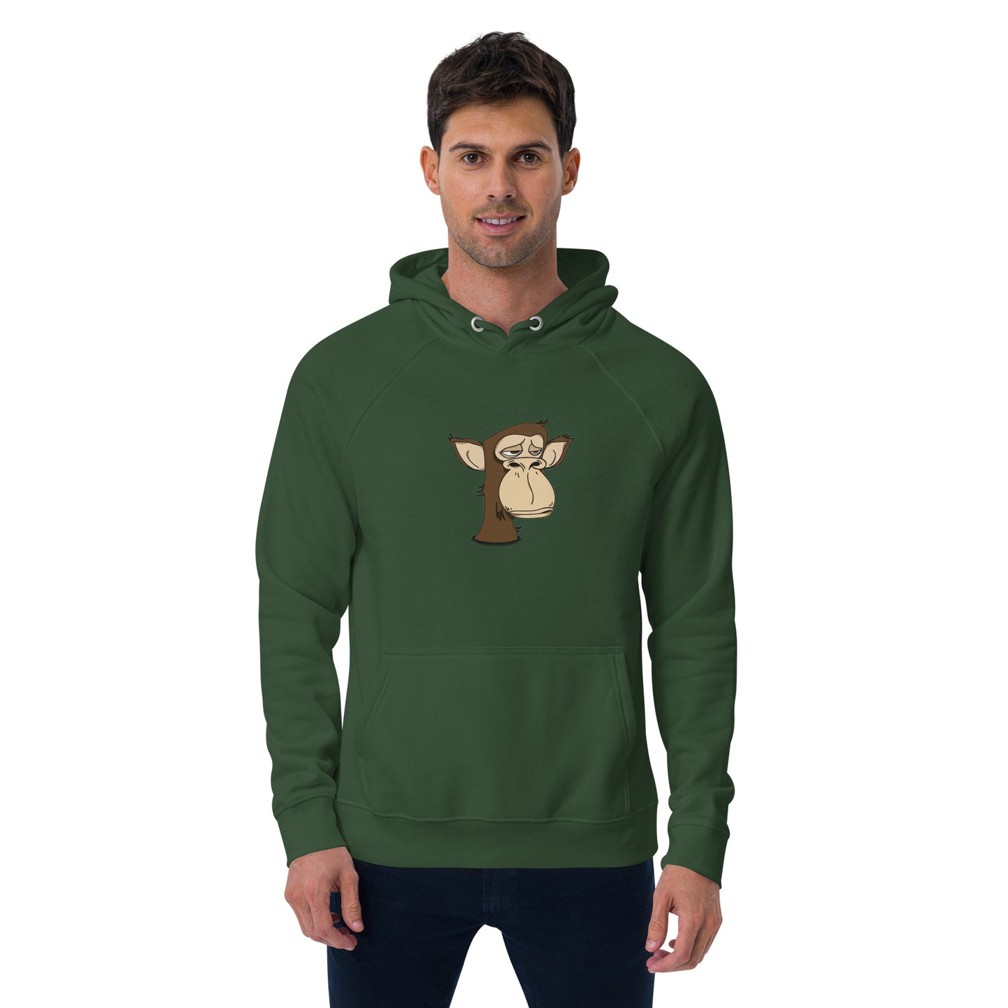 Unisex eco raglan hoodie feat Polygon Ape YC #6437