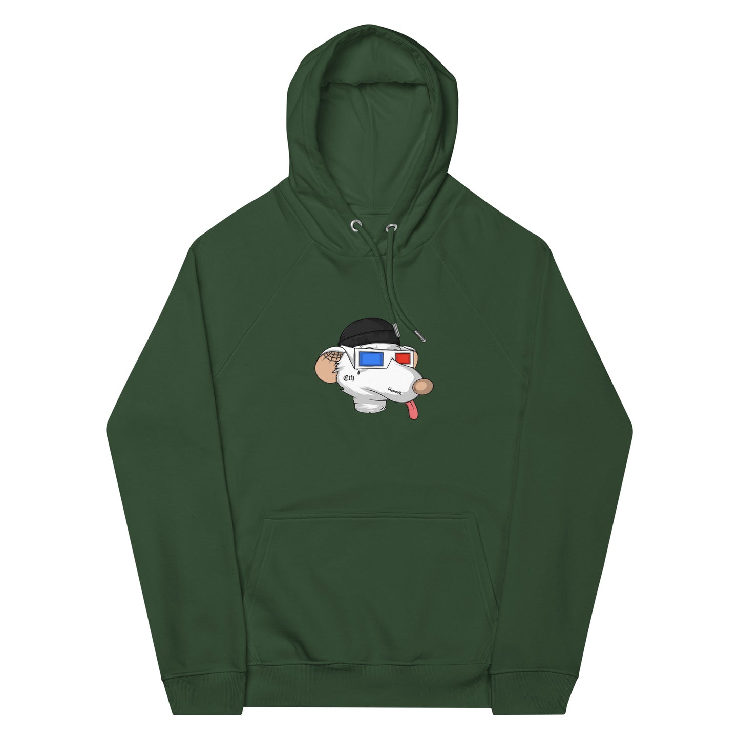 Unisex eco raglan hoodie feat Fat Rat #6058