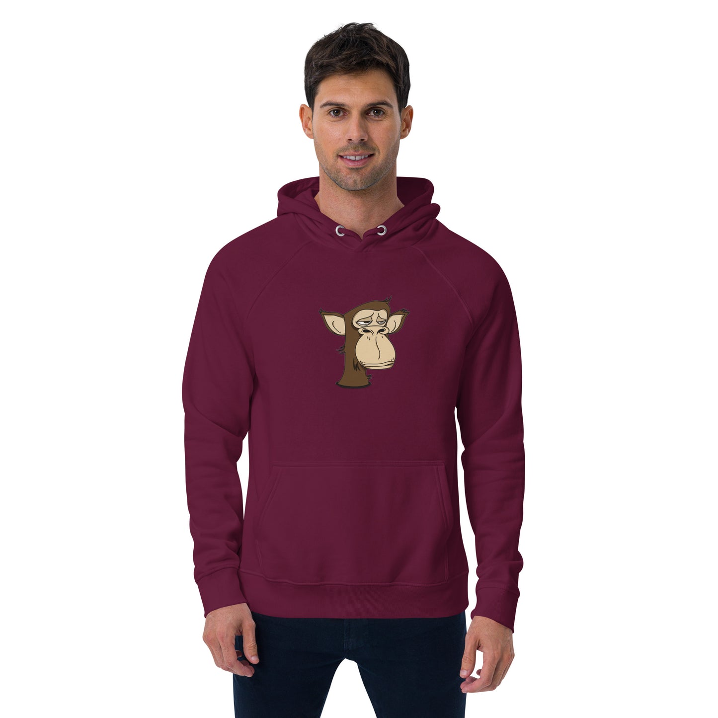 Unisex eco raglan hoodie feat Polygon Ape YC #6437