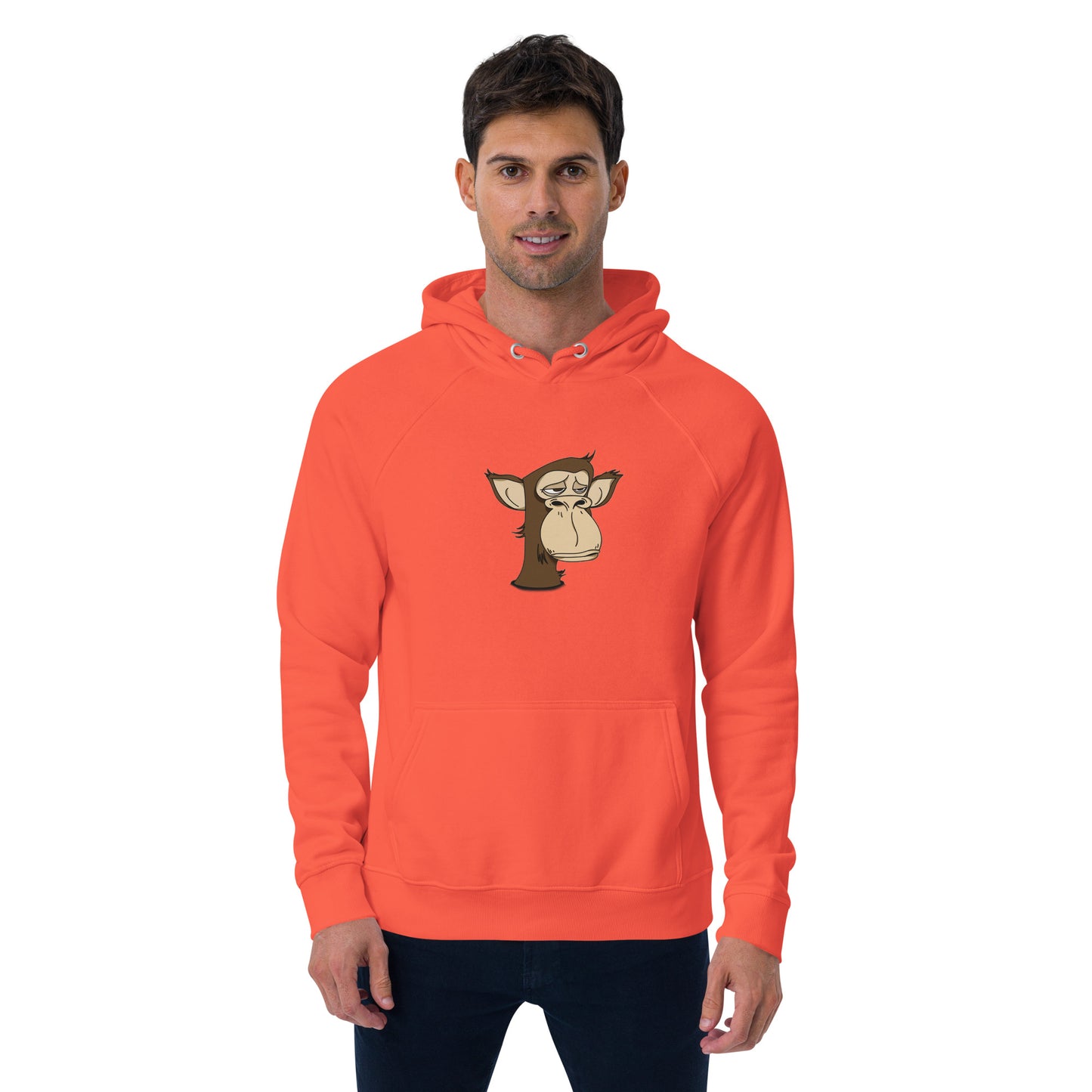 Unisex eco raglan hoodie feat Polygon Ape YC #6437