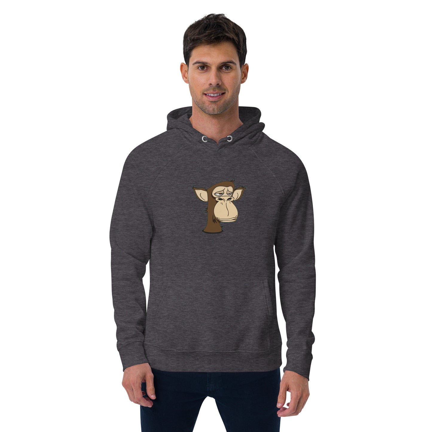 Unisex eco raglan hoodie feat Polygon Ape YC #6437
