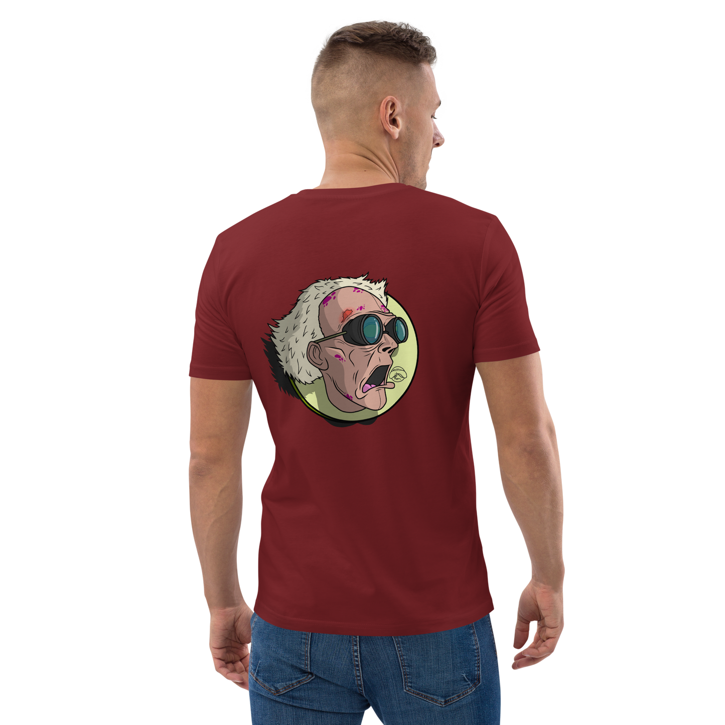 feat OldManHead - Unisex organic cotton t-shirt REAR PRINT