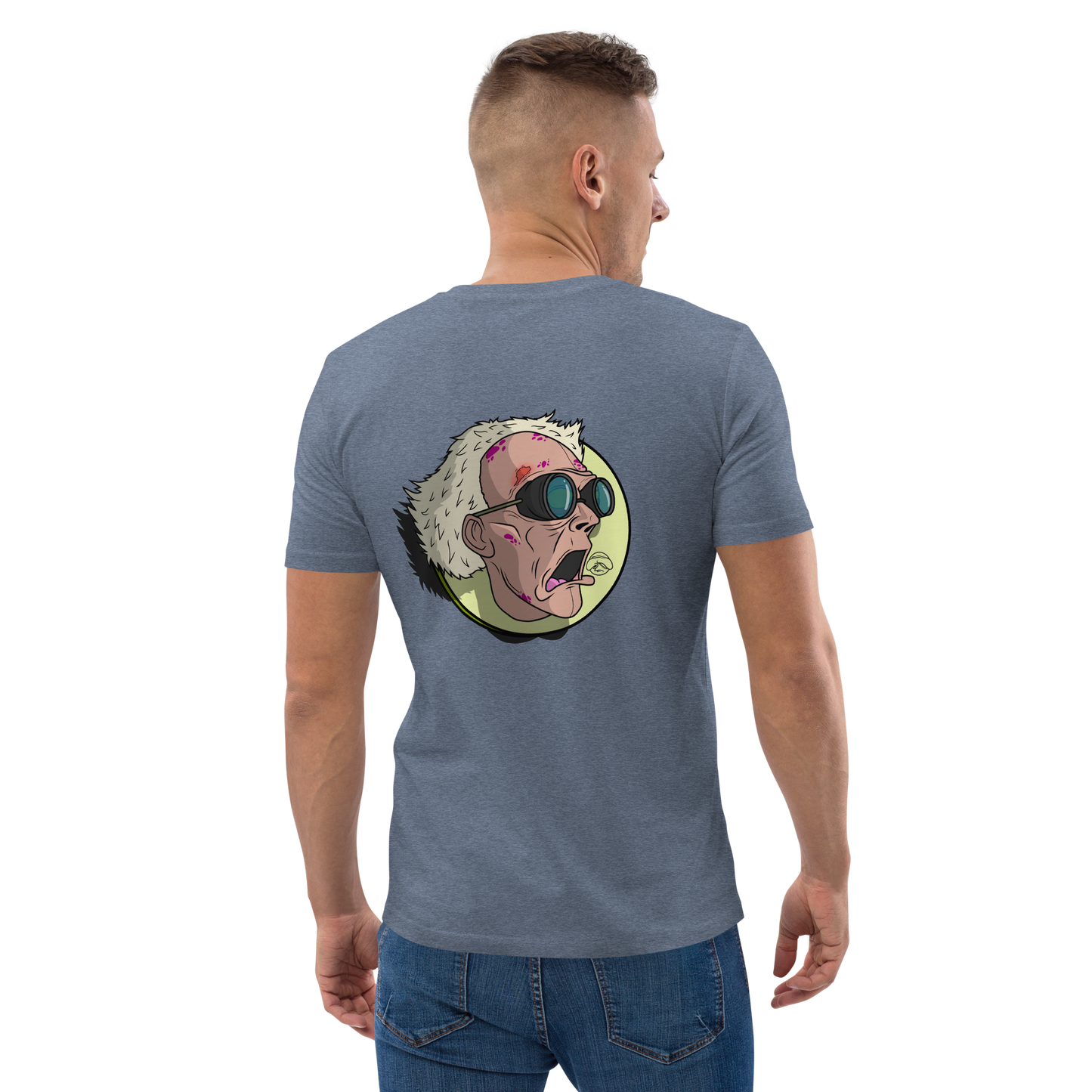 feat OldManHead - Unisex organic cotton t-shirt REAR PRINT