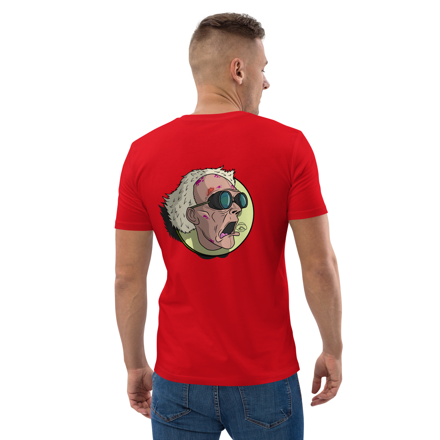 feat OldManHead - Unisex organic cotton t-shirt REAR PRINT