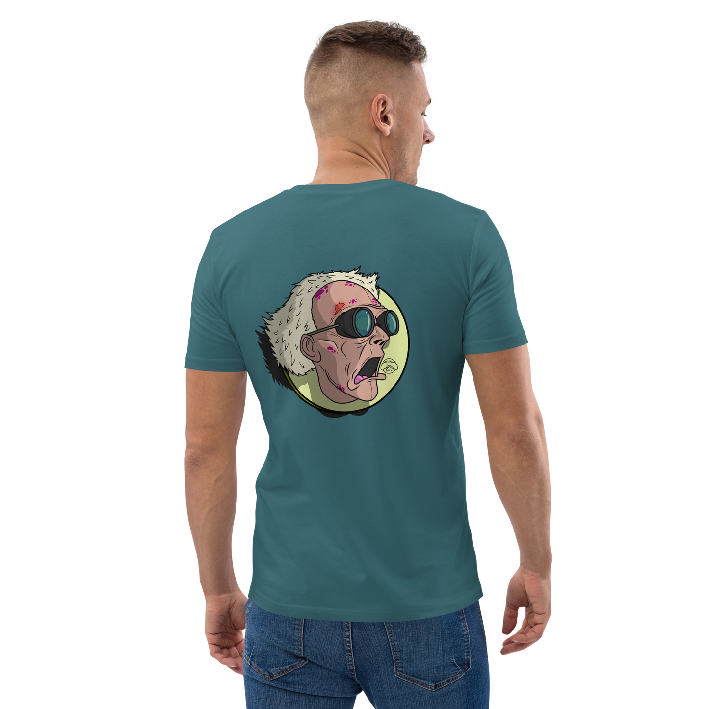 feat OldManHead - Unisex organic cotton t-shirt REAR PRINT