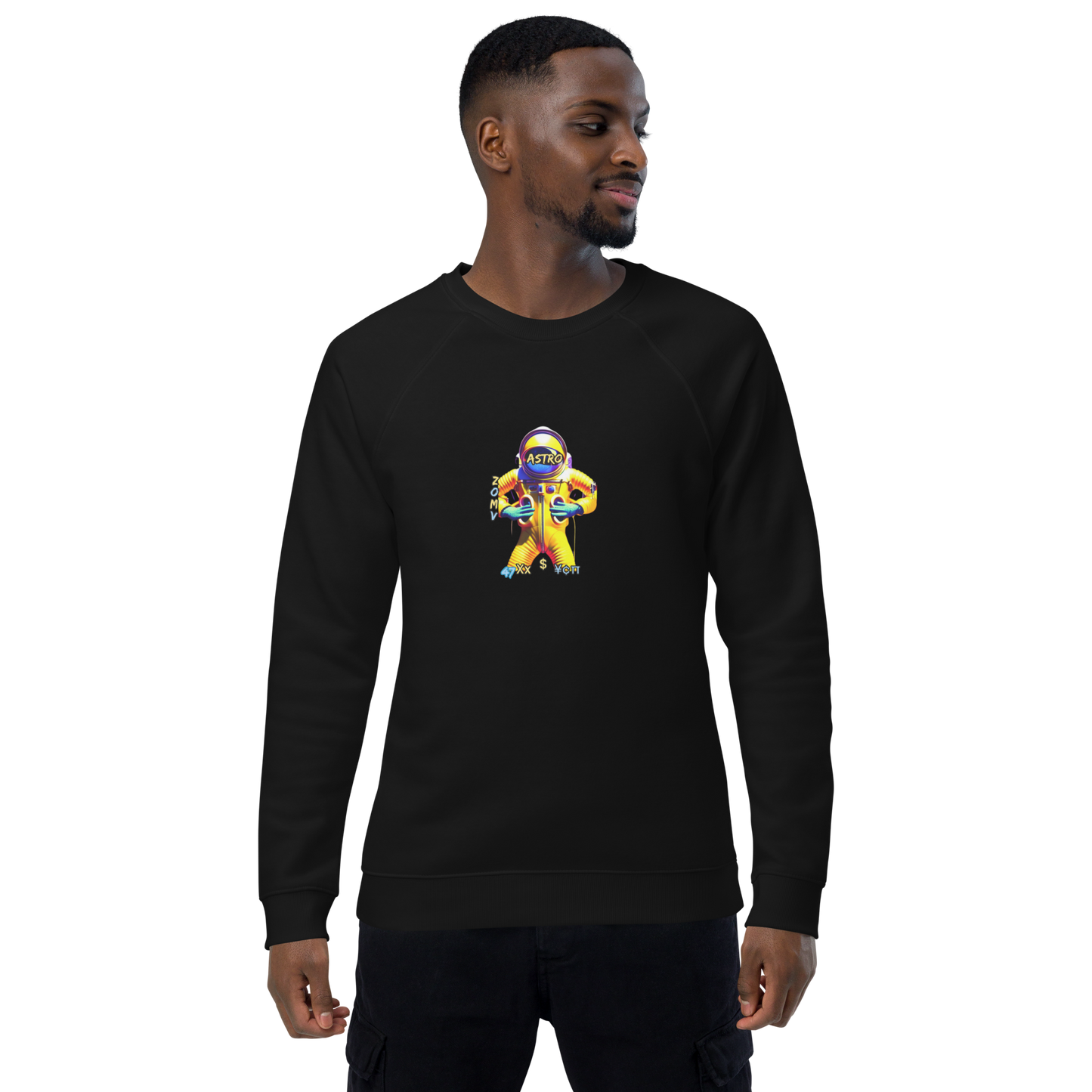 feat Bud Reeferson - Unisex organic raglan sweatshirt