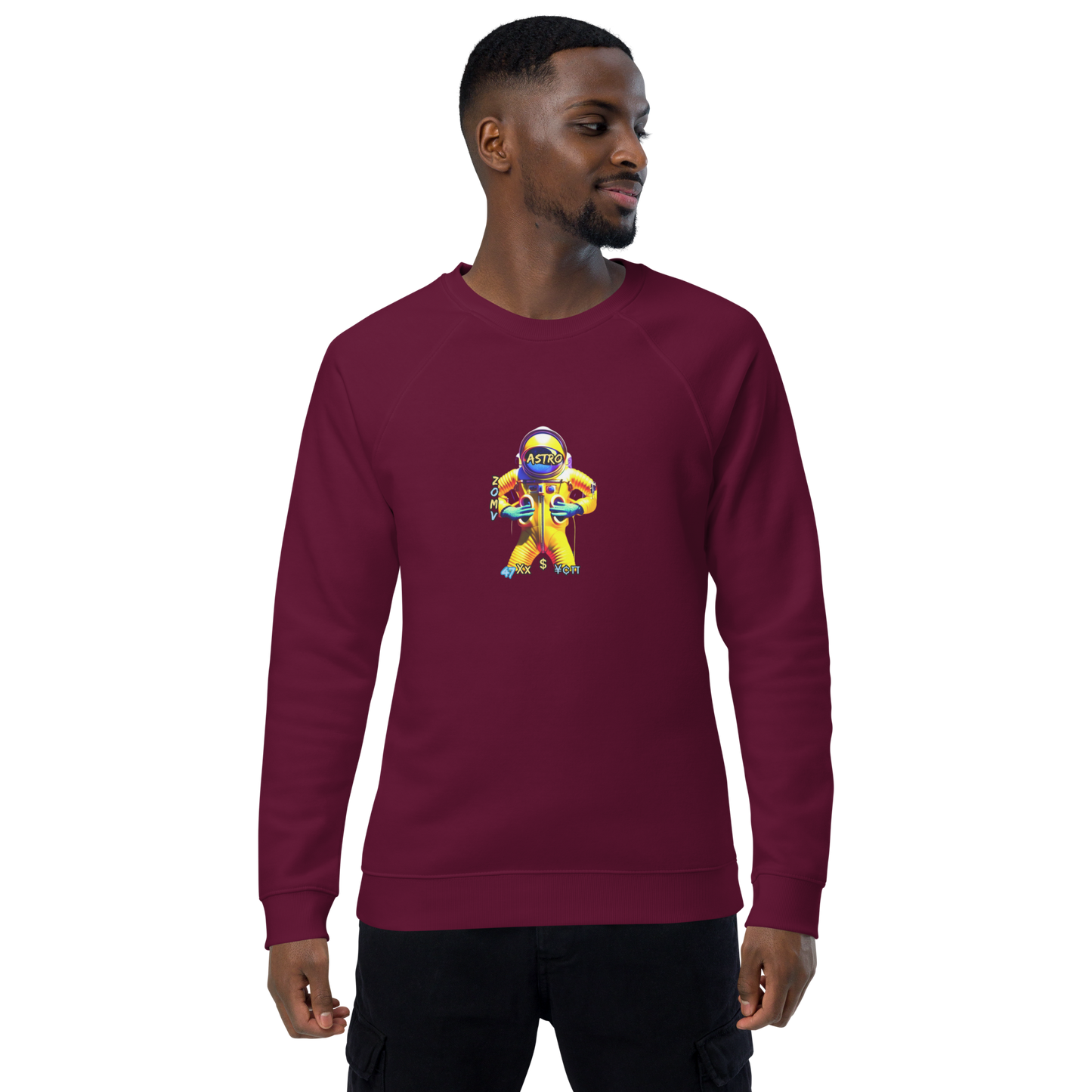 feat Bud Reeferson - Unisex organic raglan sweatshirt