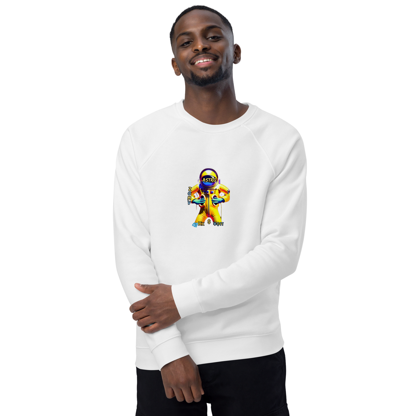 feat Bud Reeferson - Unisex organic raglan sweatshirt
