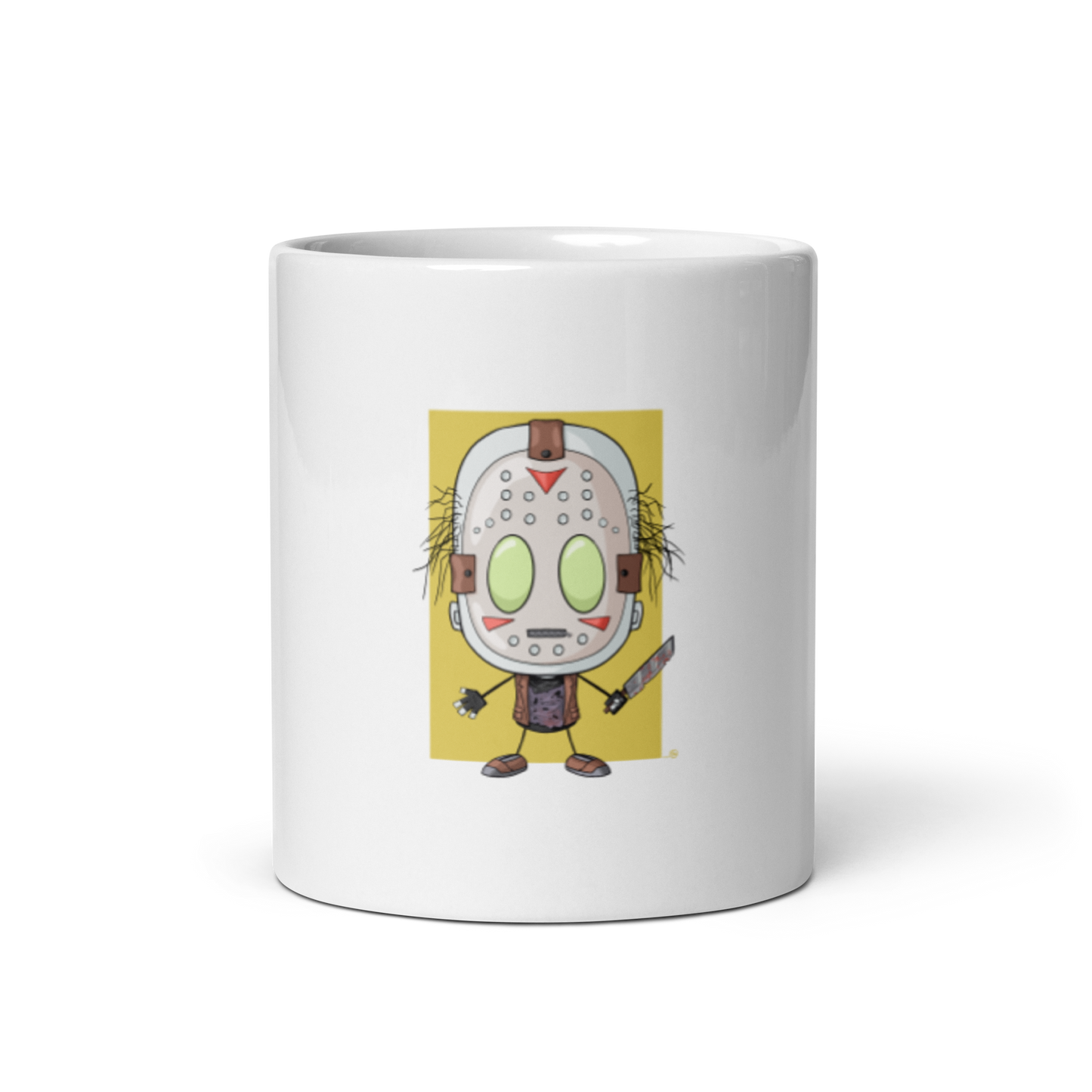 feat SK - White glossy mug