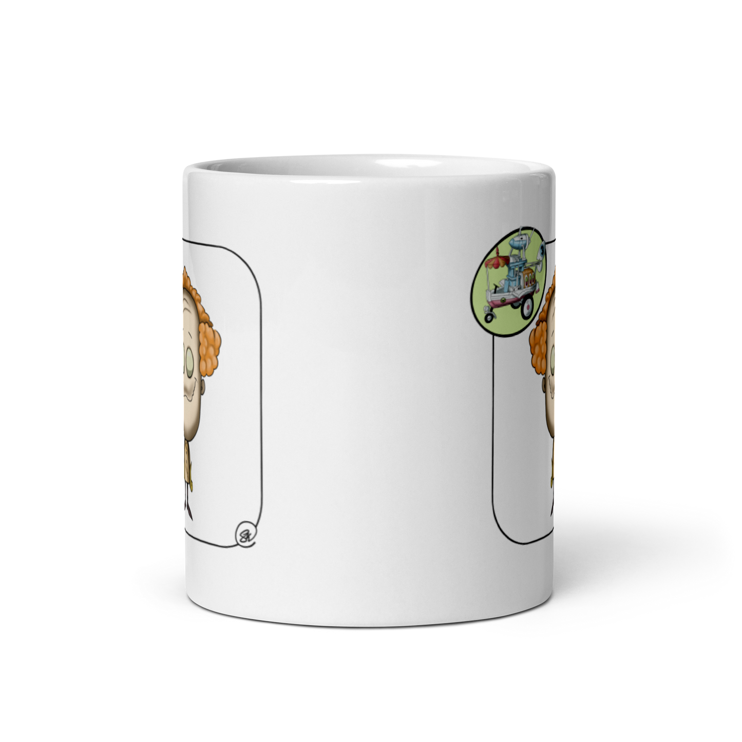 feat SK - White glossy mug