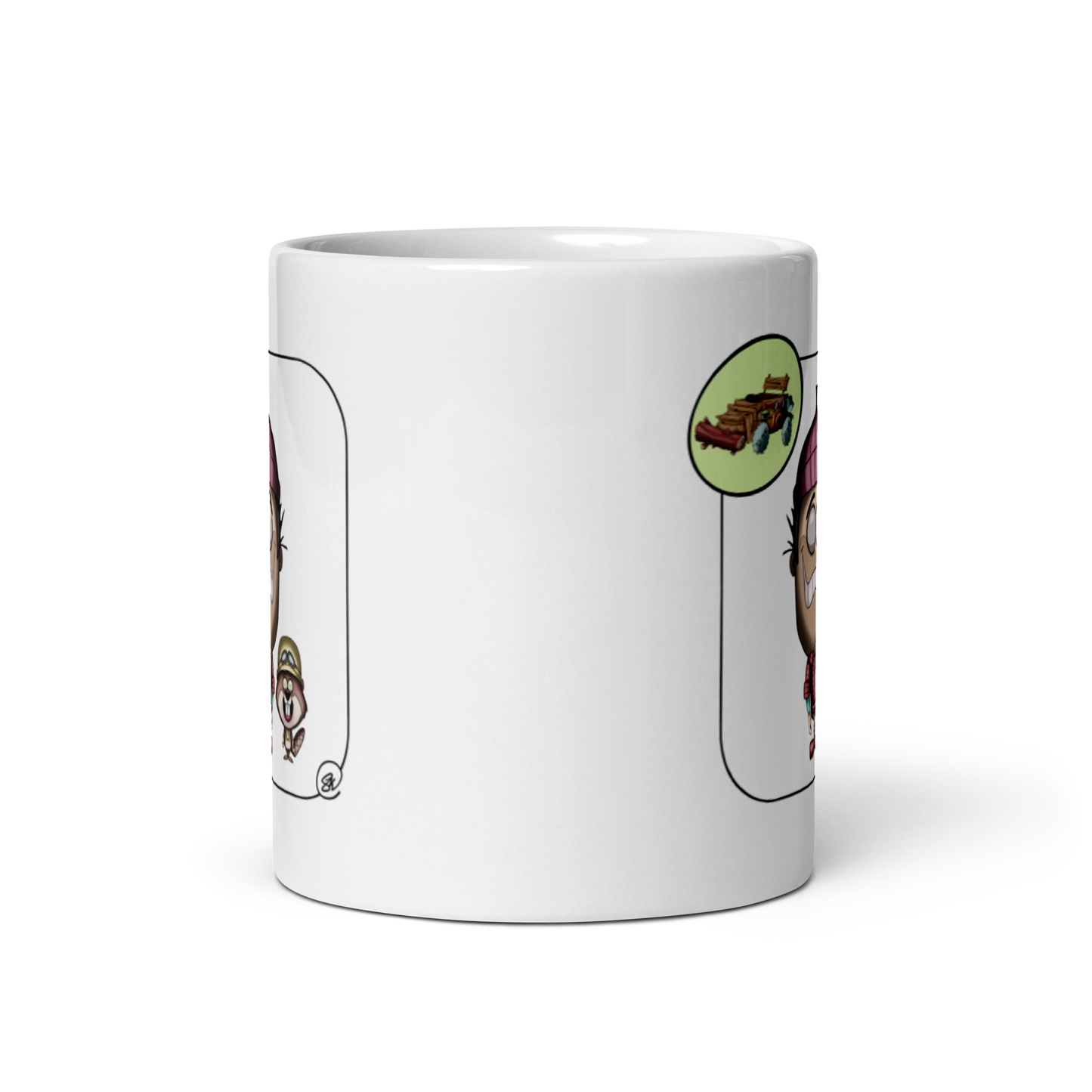 feat SK - White glossy mug