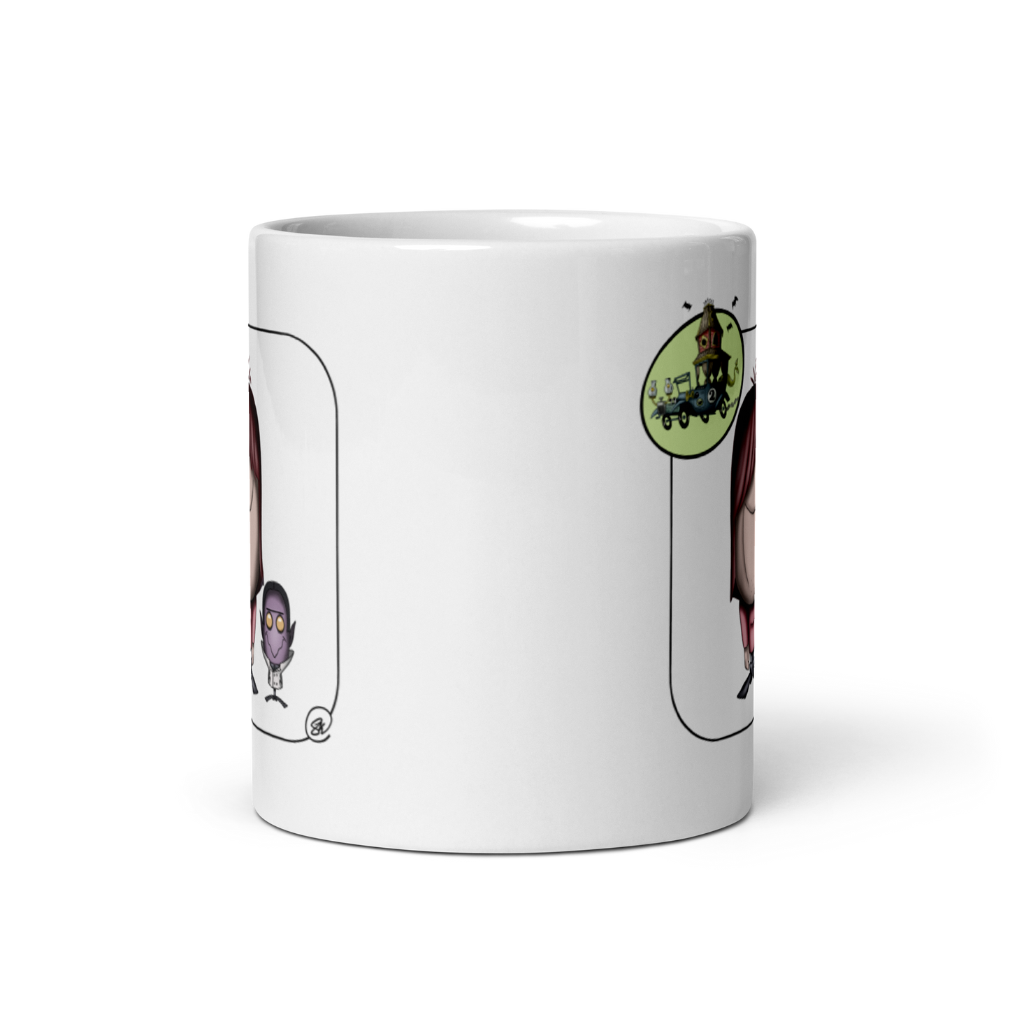 feat SK - White glossy mug
