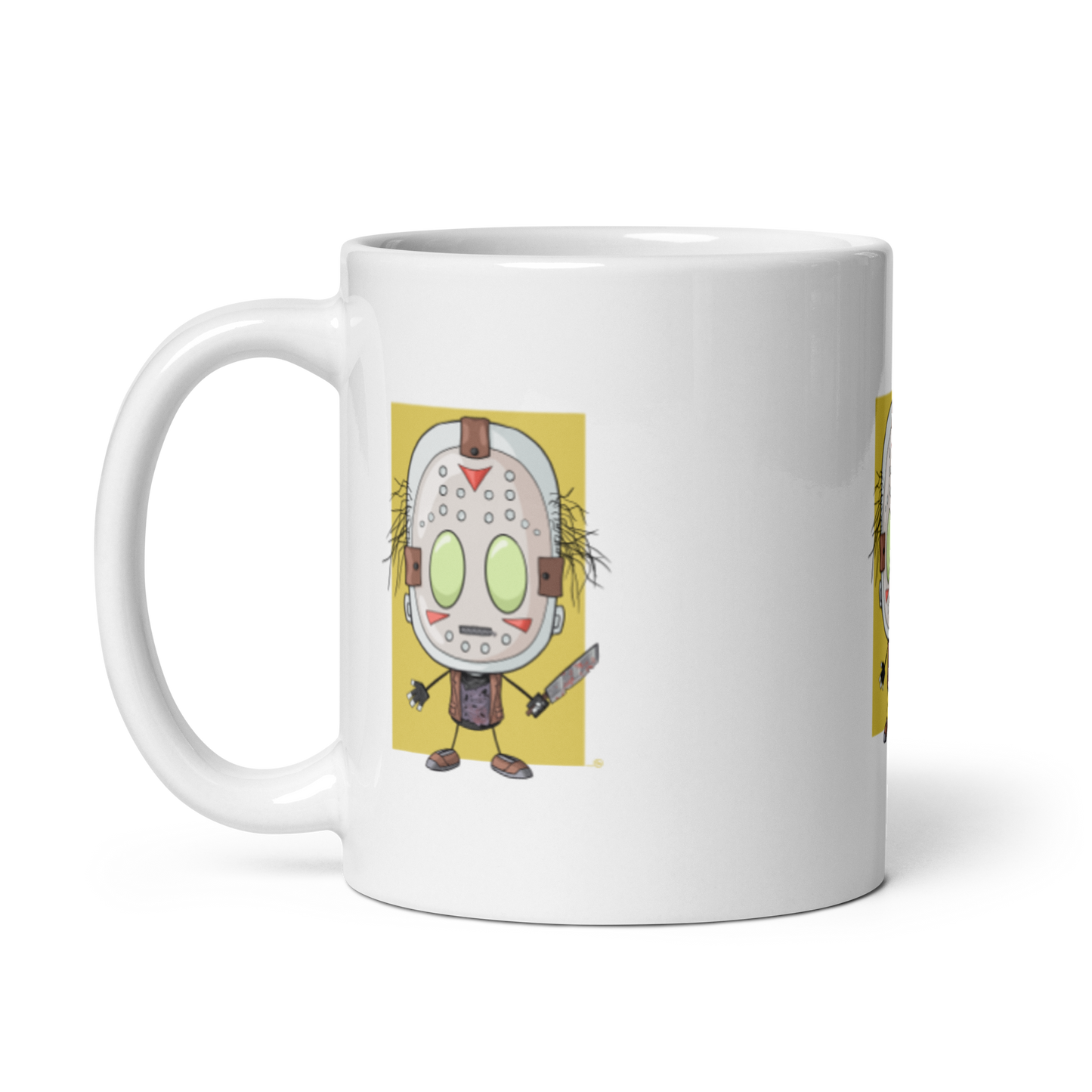 feat SK - White glossy mug