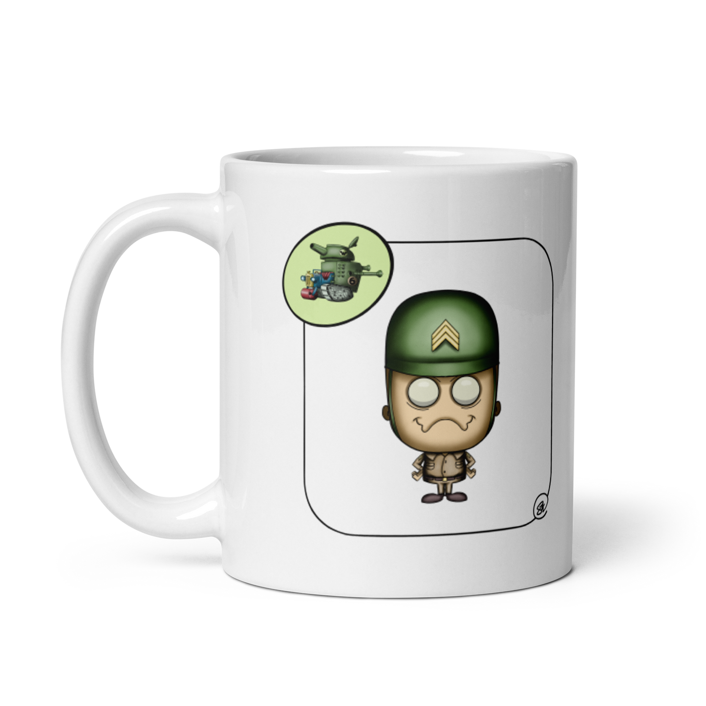 feat SK - White glossy mug