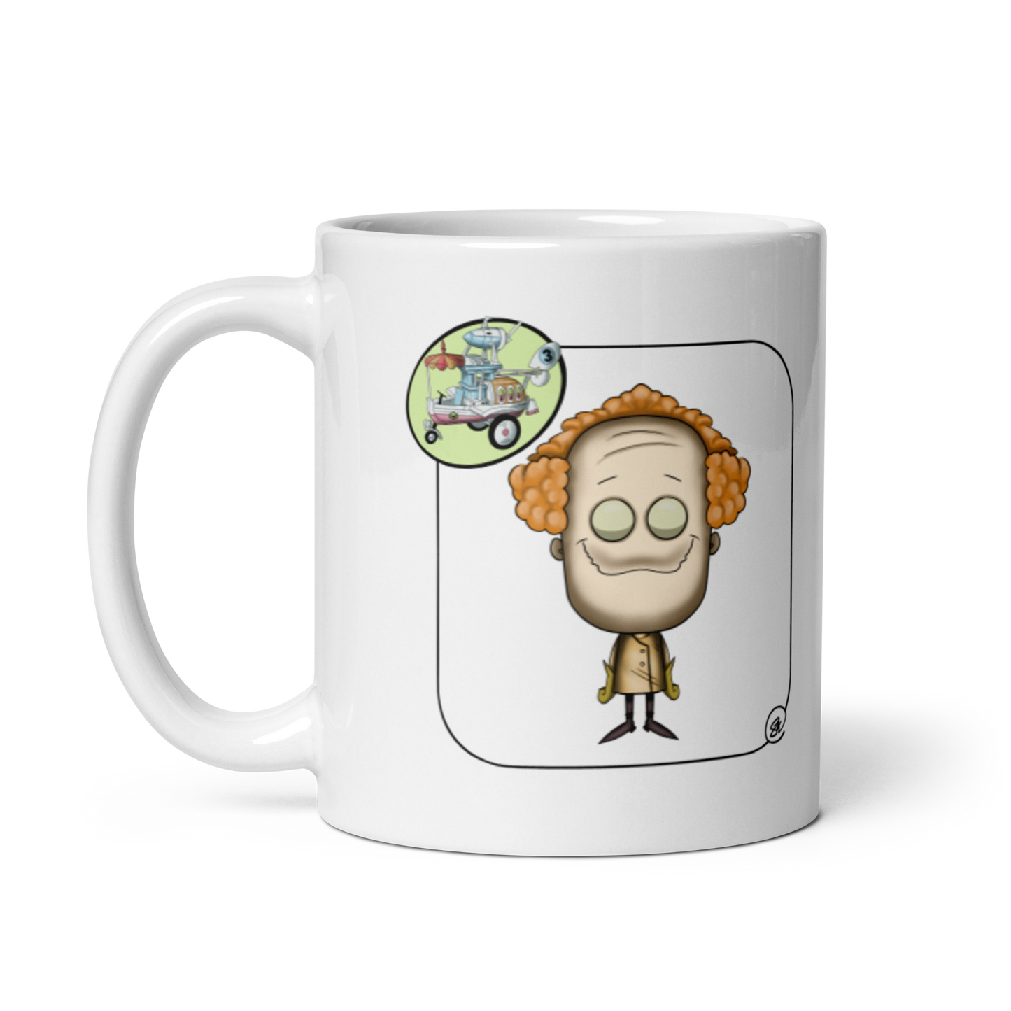 feat SK - White glossy mug