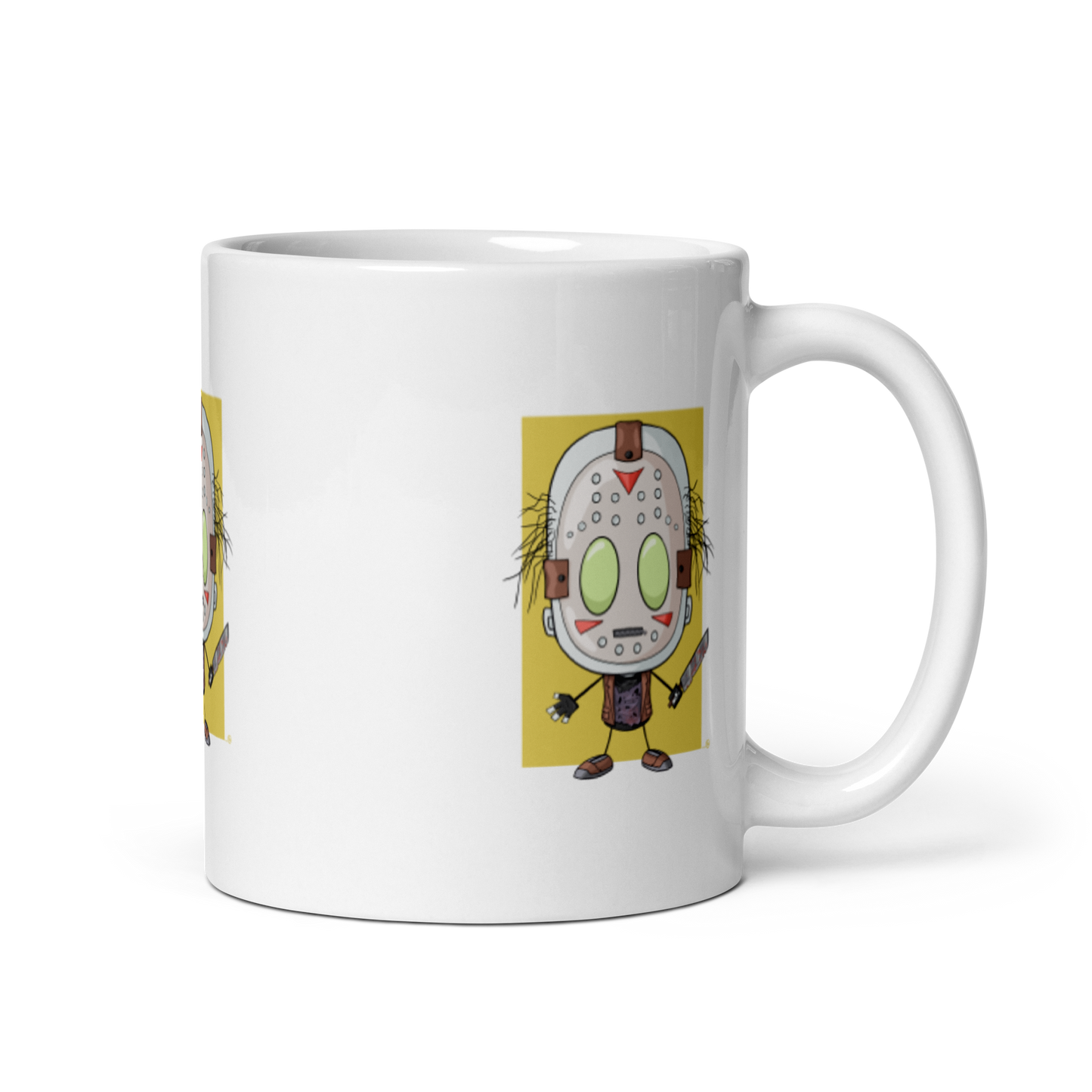 feat SK - White glossy mug