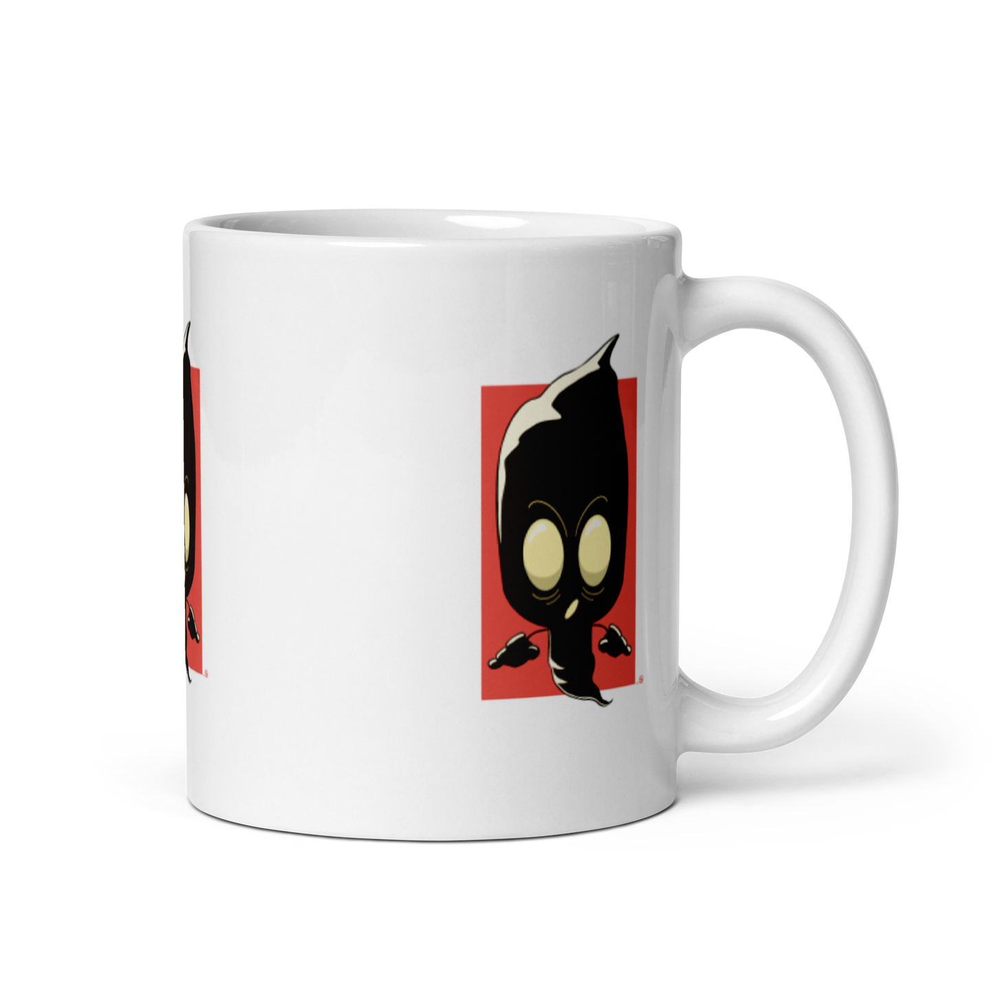 feat SK - White glossy mug