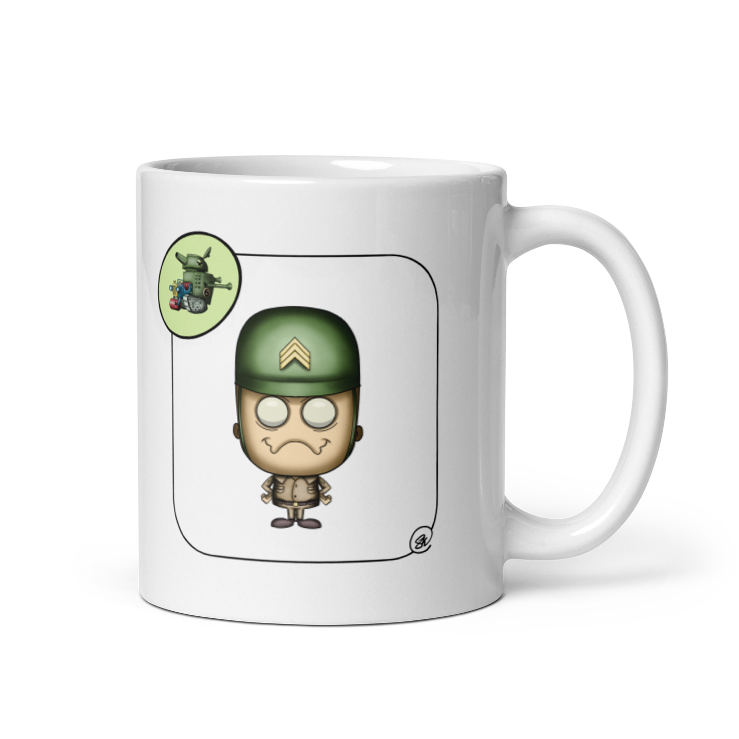 feat SK - White glossy mug