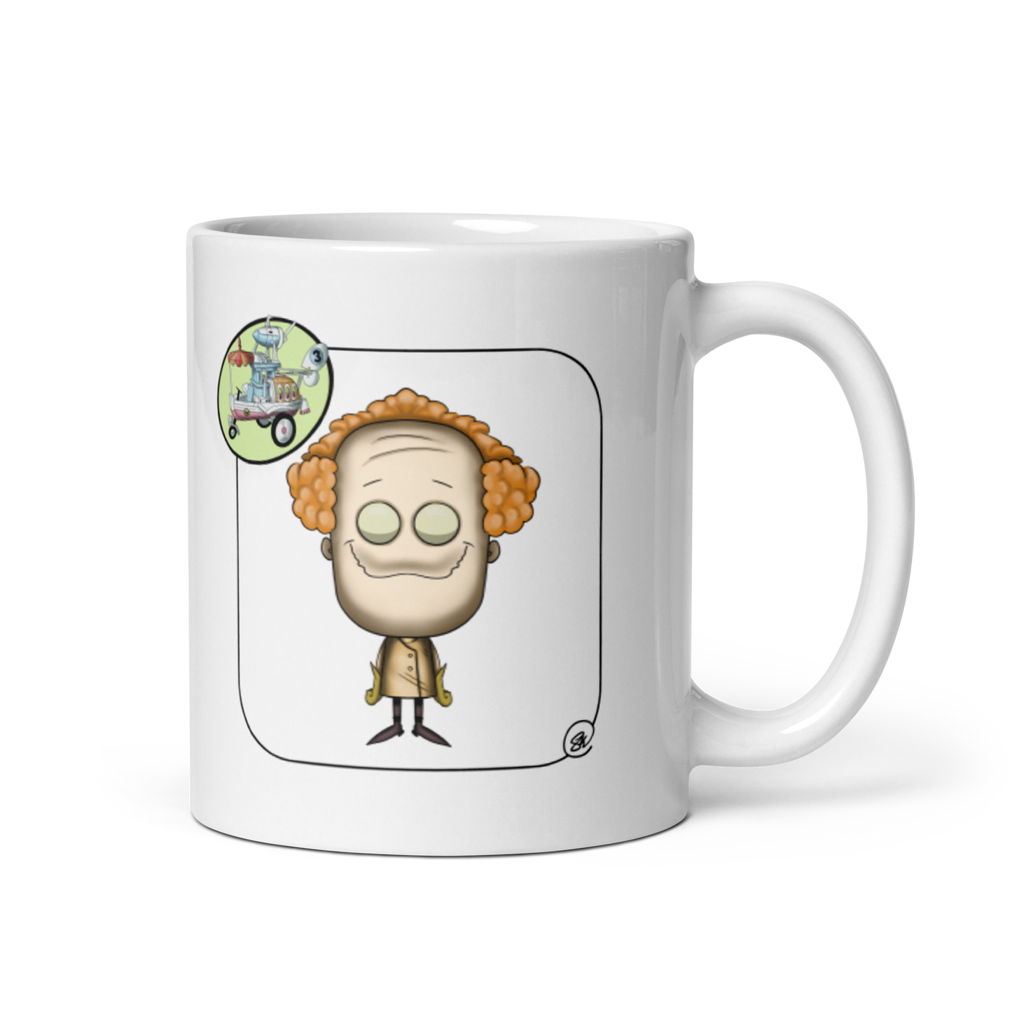 feat SK - White glossy mug