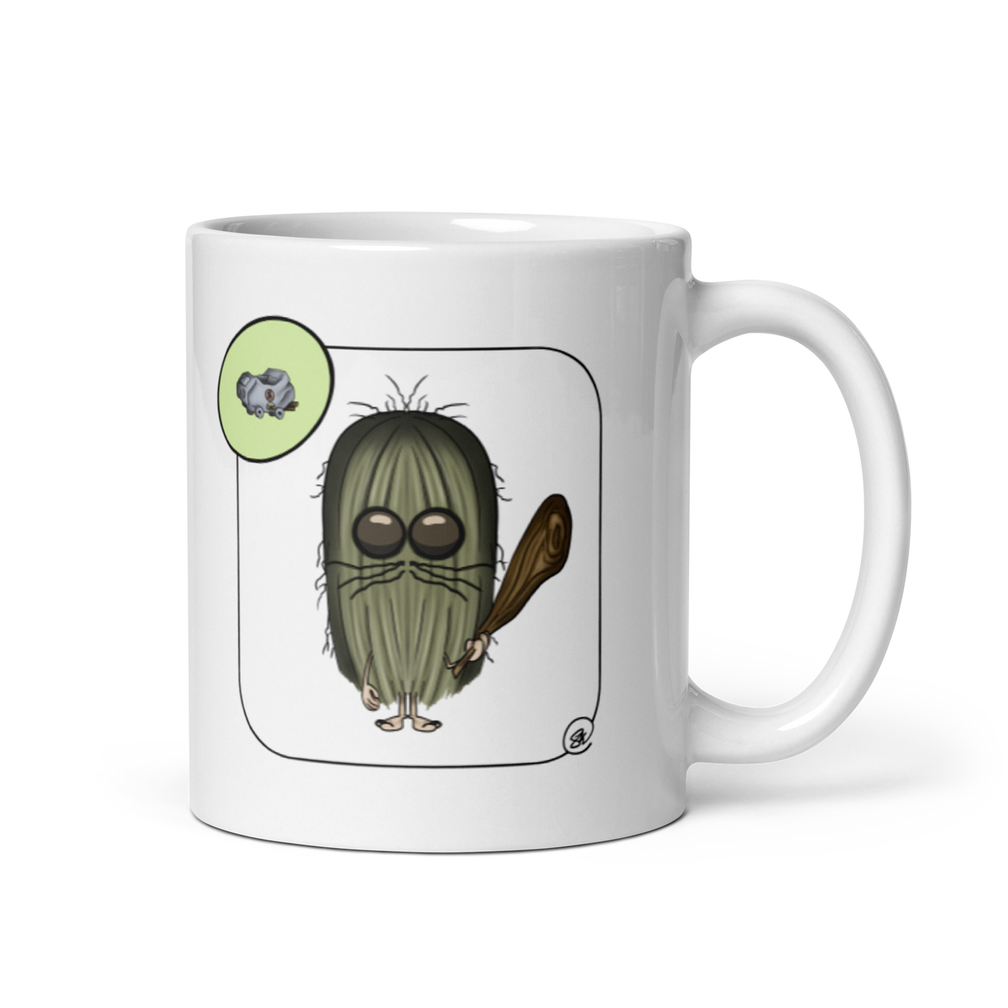feat SK - White glossy mug