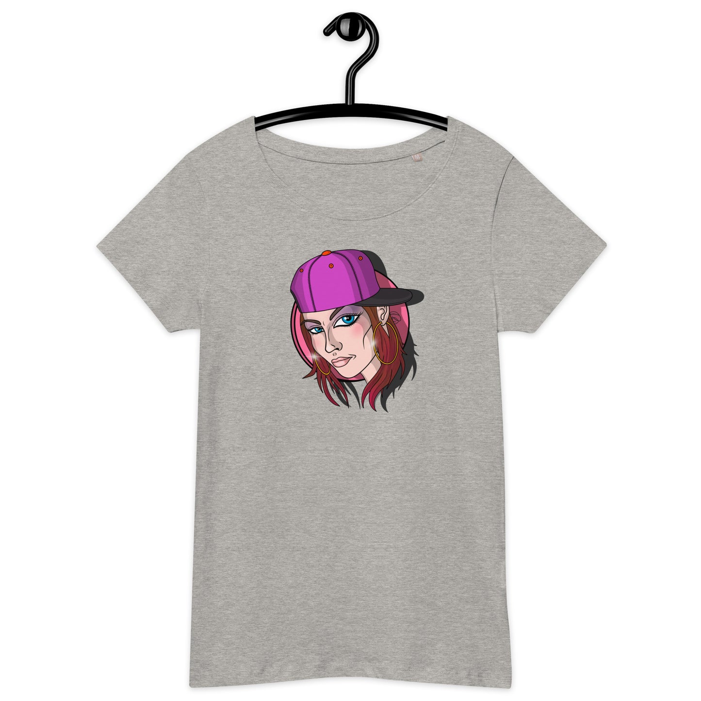 Women’s basic organic t-shirt feat OldManHead