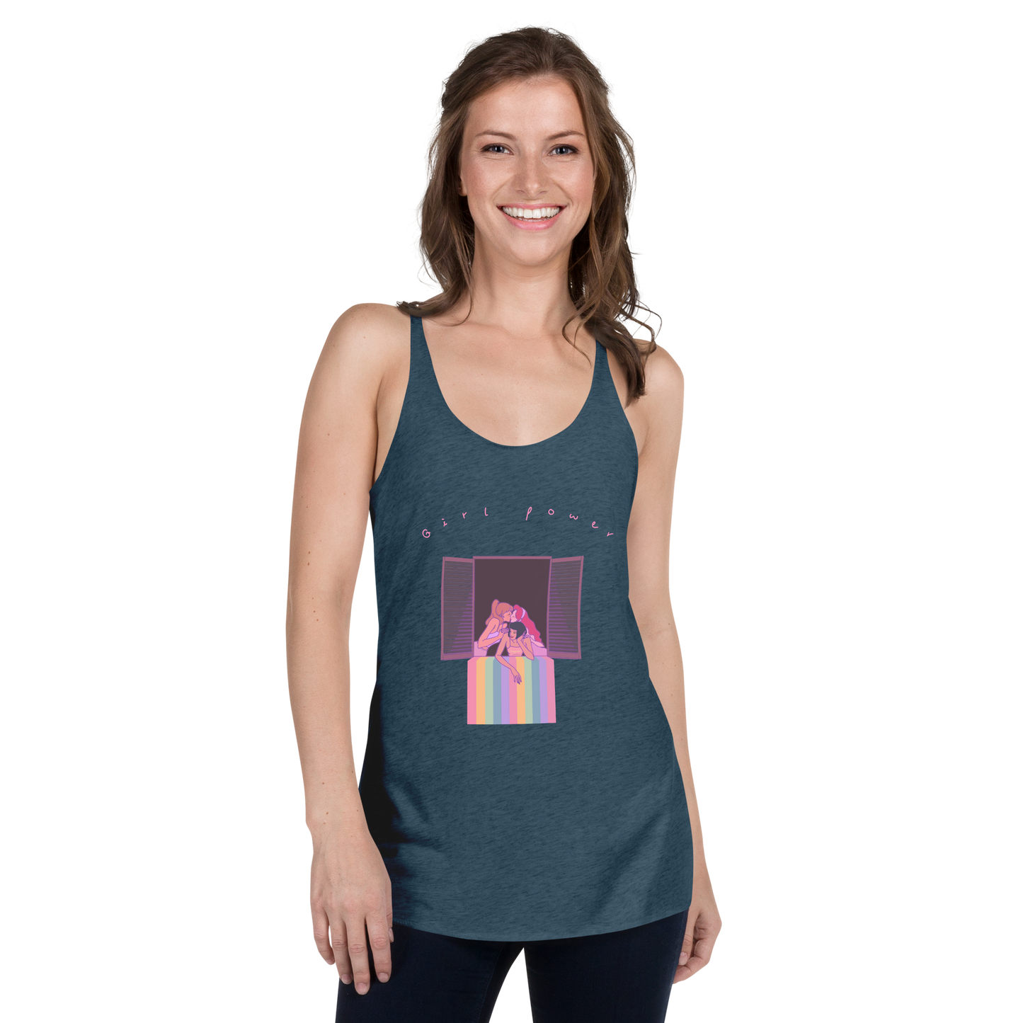 Girl power by Jiangbrulant - Women's Racerback Tank