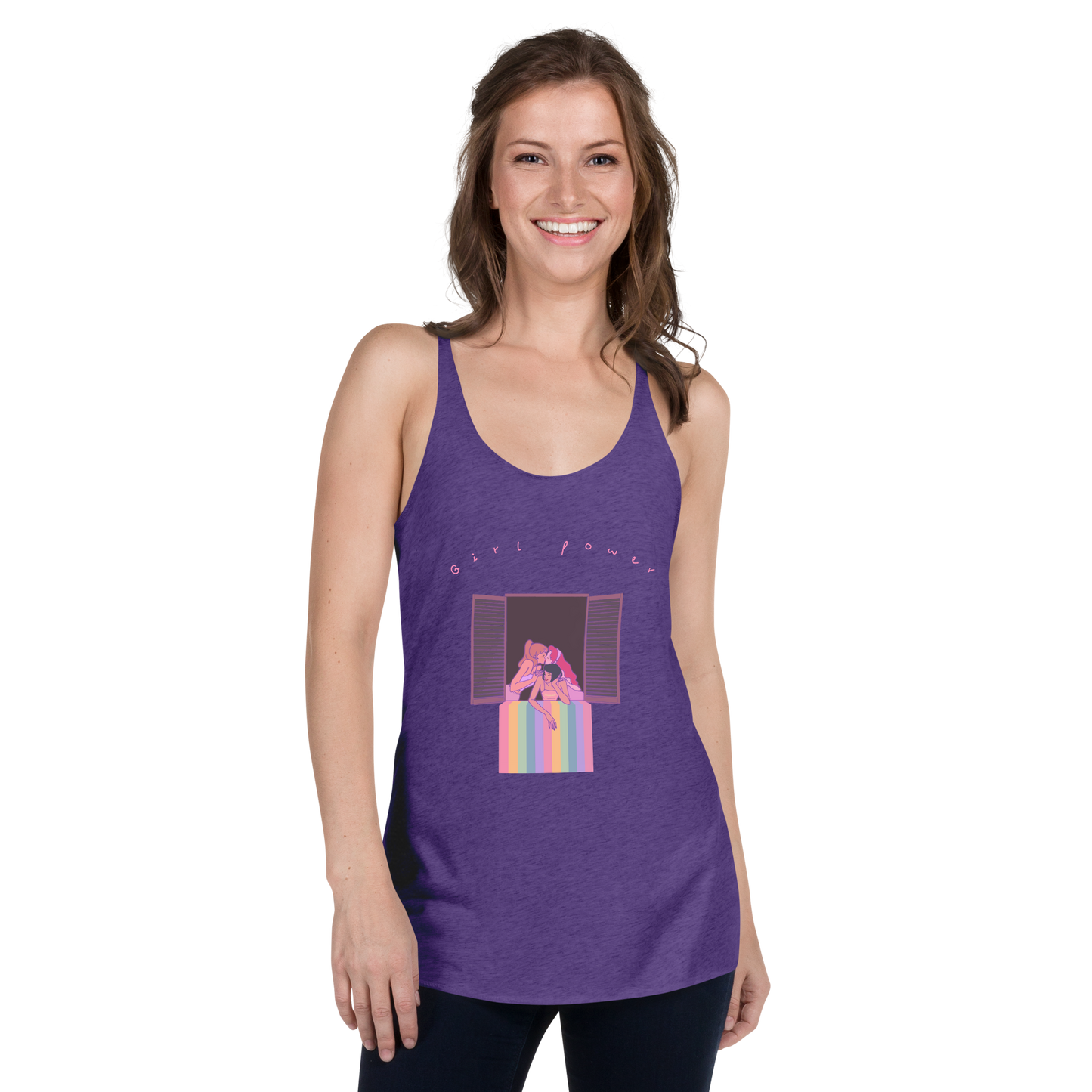 Girl power by Jiangbrulant - Women's Racerback Tank