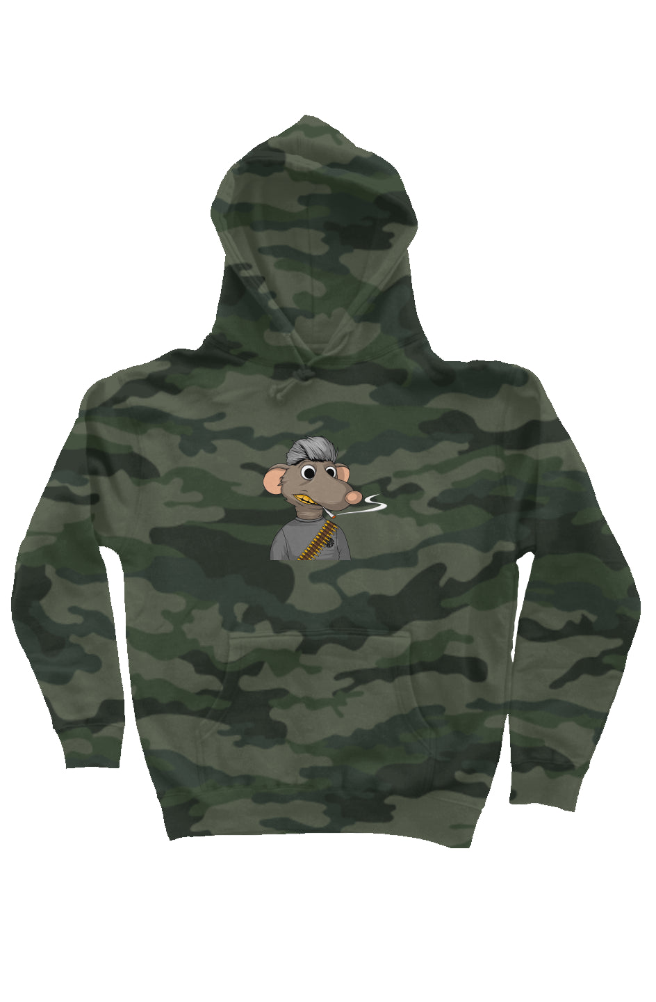 Camo Independent Heavyweight Hoodie feat Fat Rat #7013