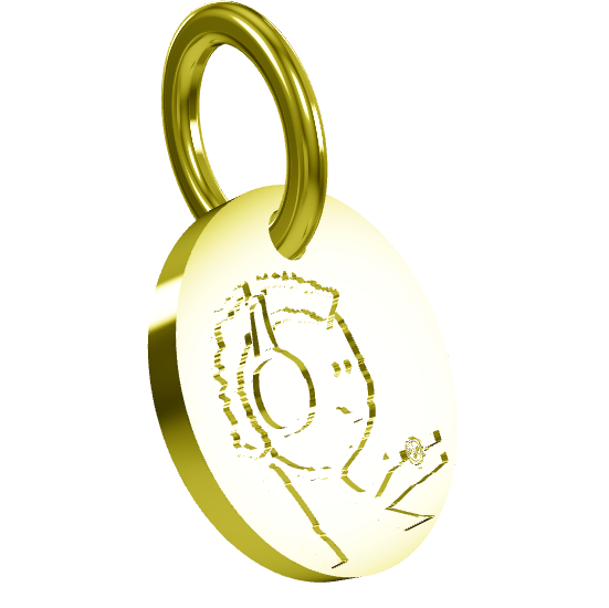 Charm Silver - Gold Plated 18kt feat. mfer #9948