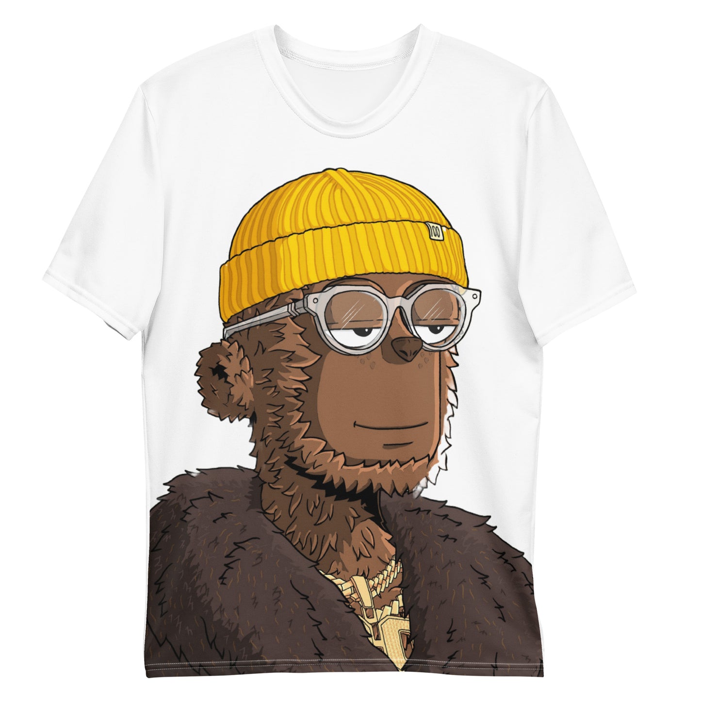All-Over t-shirt feat y00t #526 (rear QrCode NFT URL)