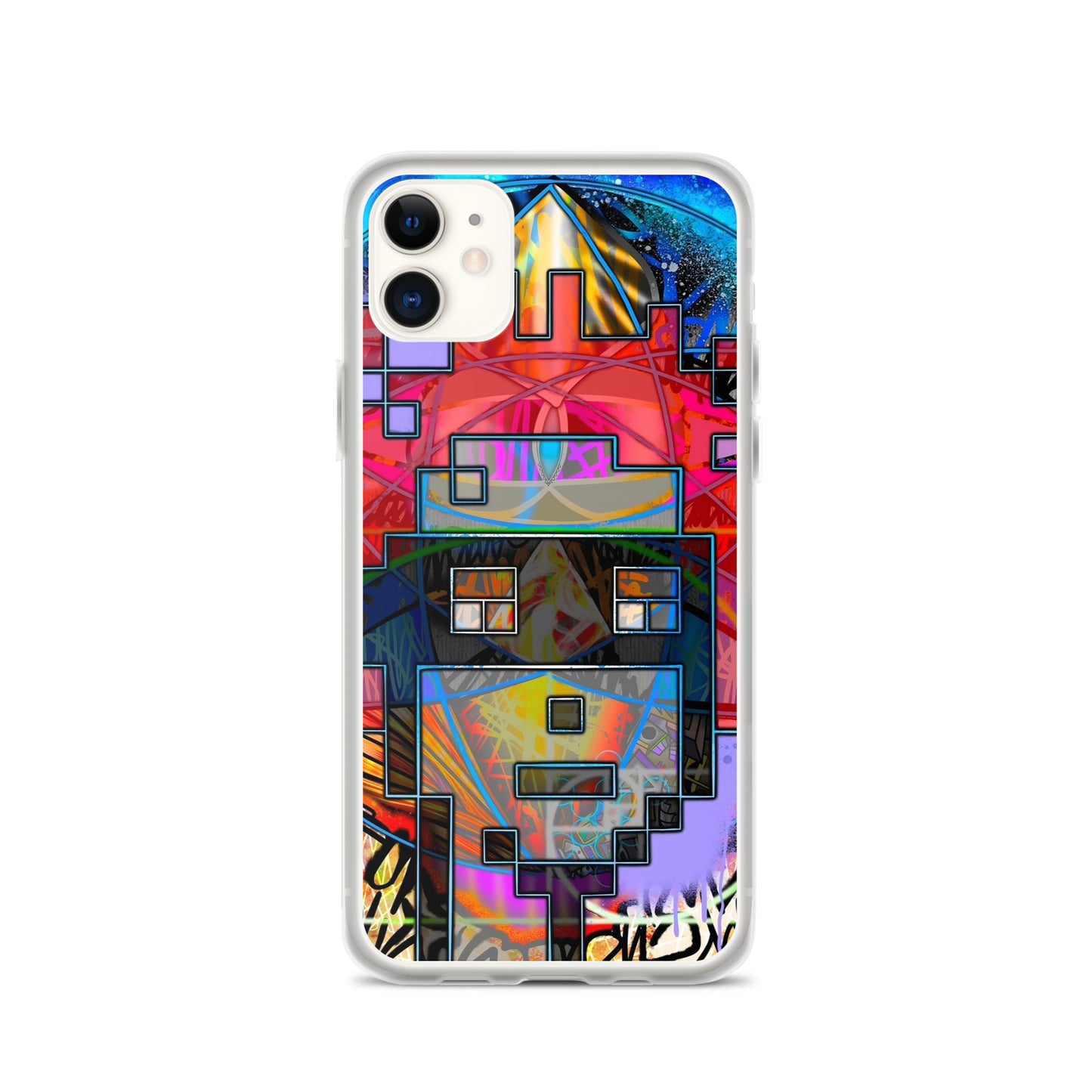 Clear Case for iPhone® feat. The Alpha and Omega V1 Punk by Decolife