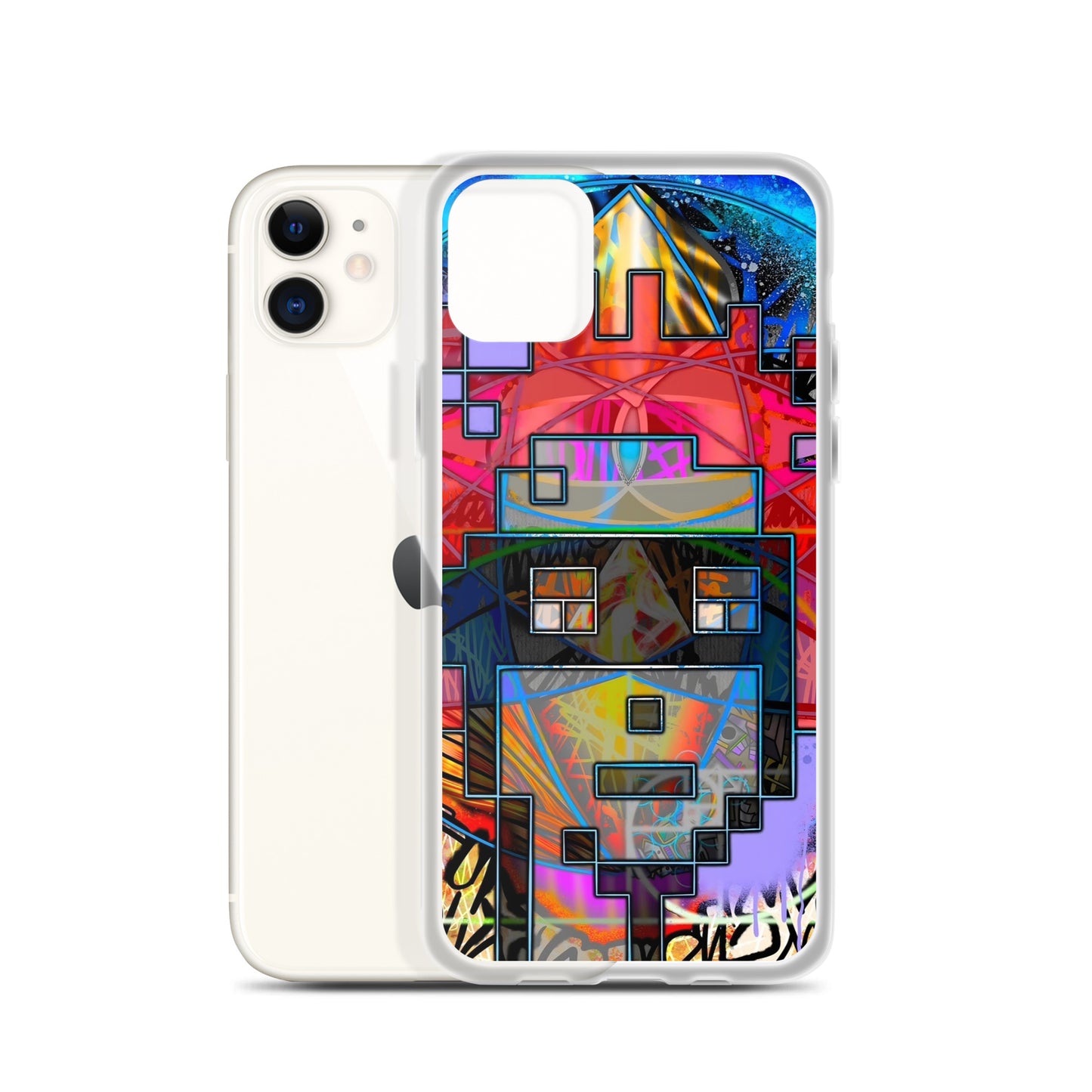 Clear Case for iPhone® feat. The Alpha and Omega V1 Punk by Decolife