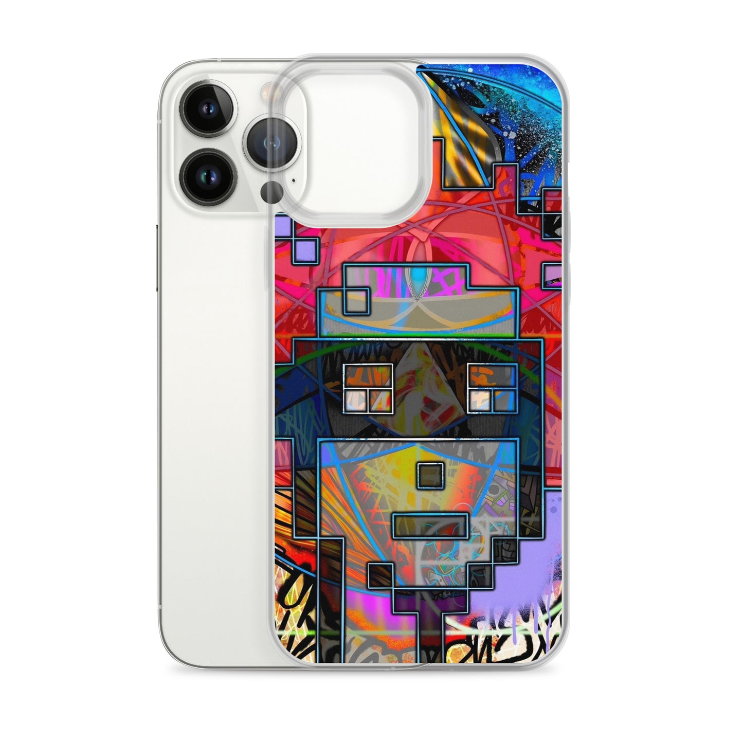 Clear Case for iPhone® feat. The Alpha and Omega V1 Punk by Decolife