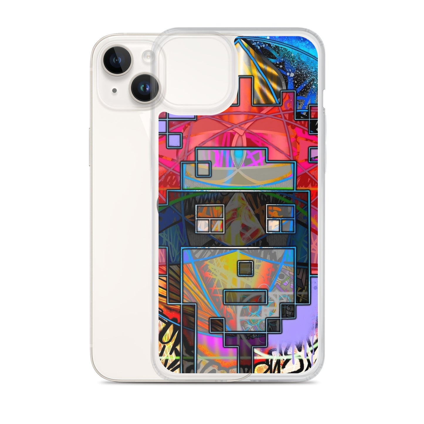 Clear Case for iPhone® feat. The Alpha and Omega V1 Punk by Decolife