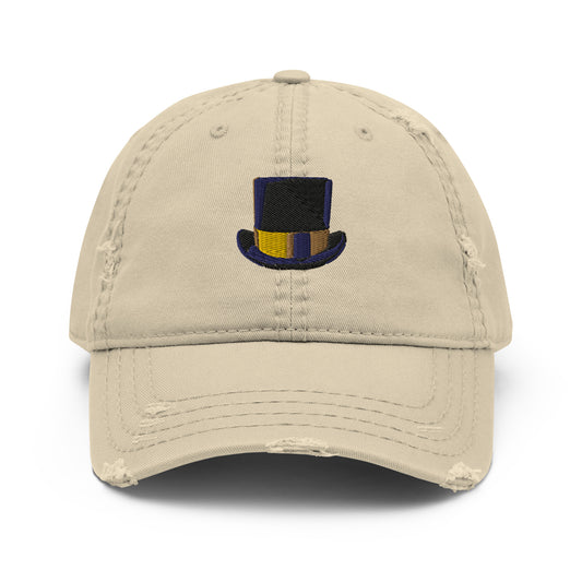 Distressed Dad Hat feat- emoji Top Hat