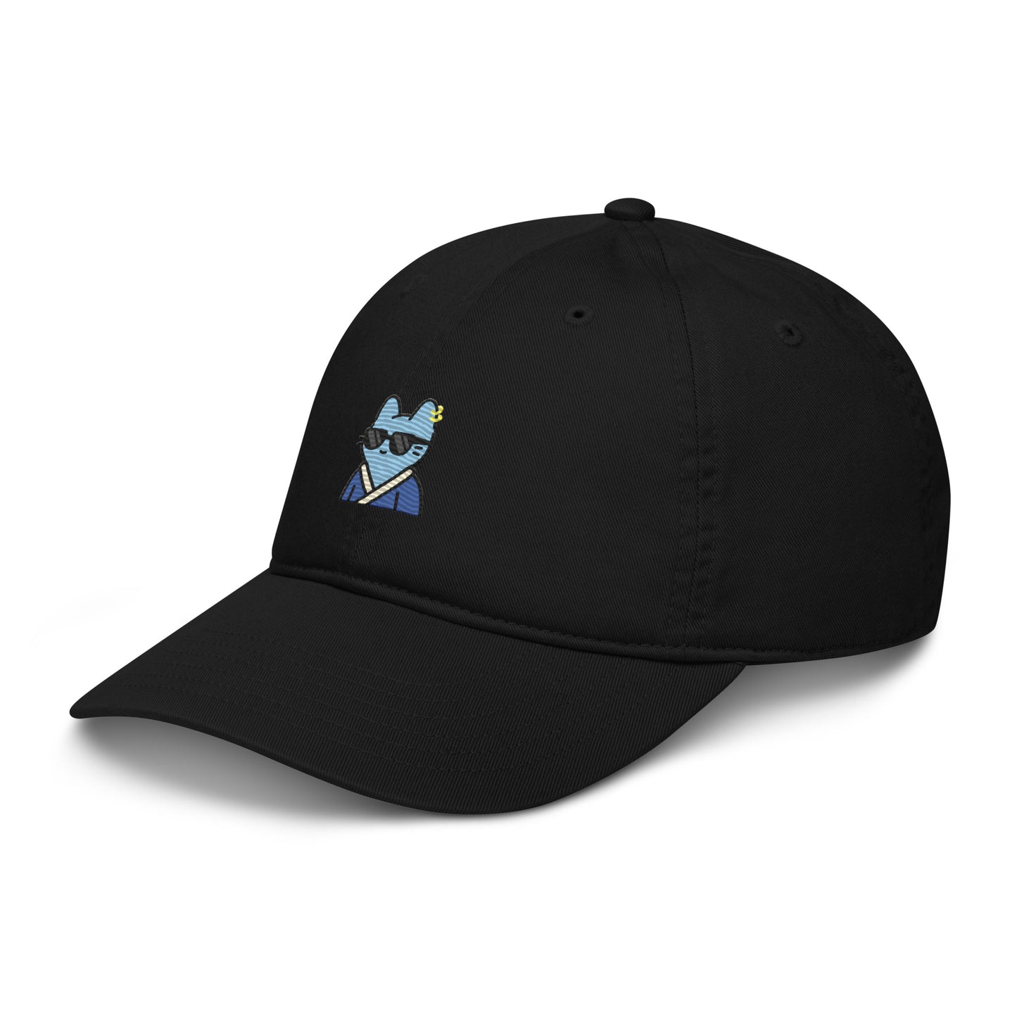 Organic dad hat feat. Cool Cat #316 (embroidered)