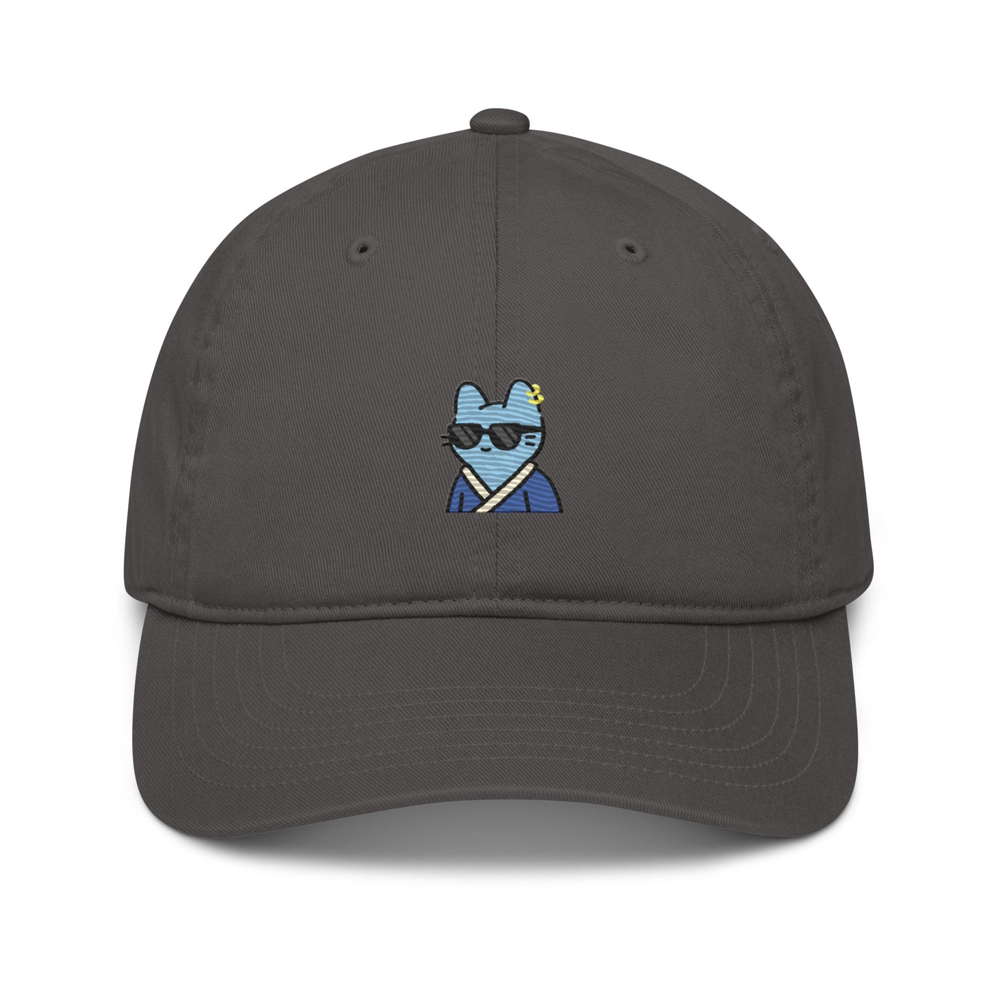 Organic dad hat feat. Cool Cat #316 (embroidered)