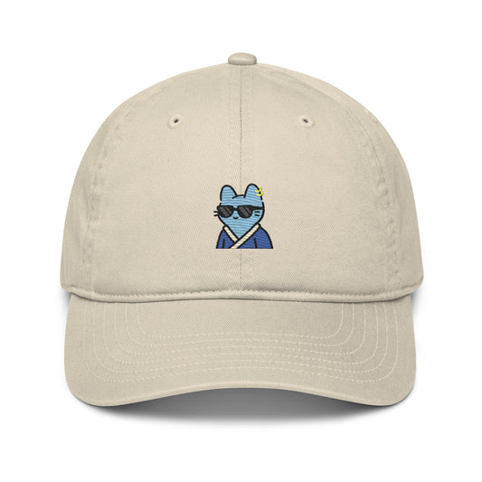 Organic dad hat feat. Cool Cat #316 (embroidered)