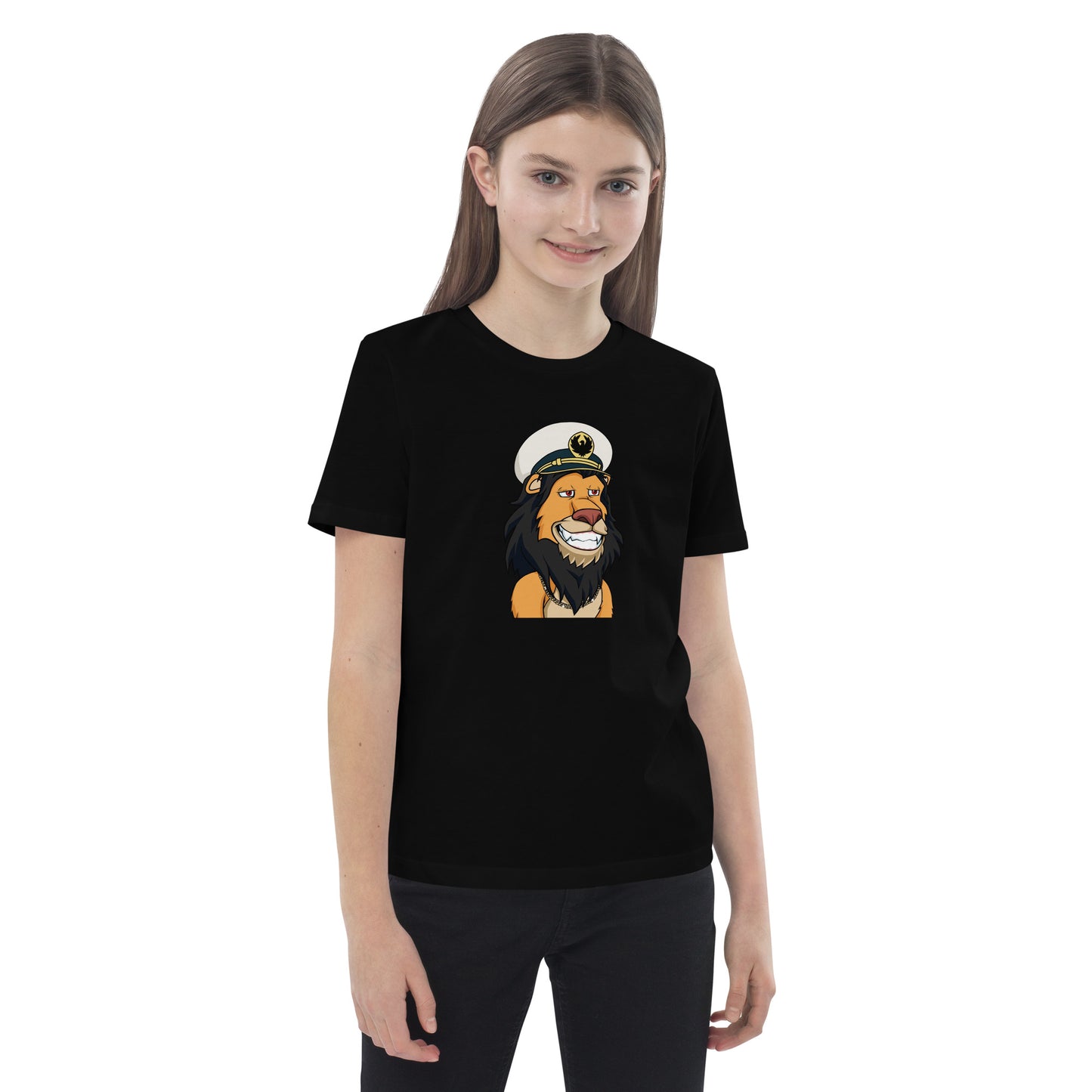 Organic cotton kids t-shirt feat Lazy Lion #8067