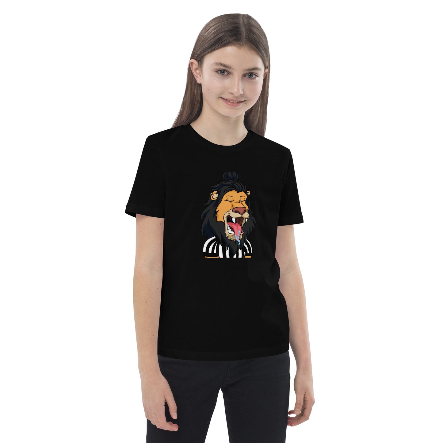 Organic cotton kids t-shirt feat Lazy Lion #9948
